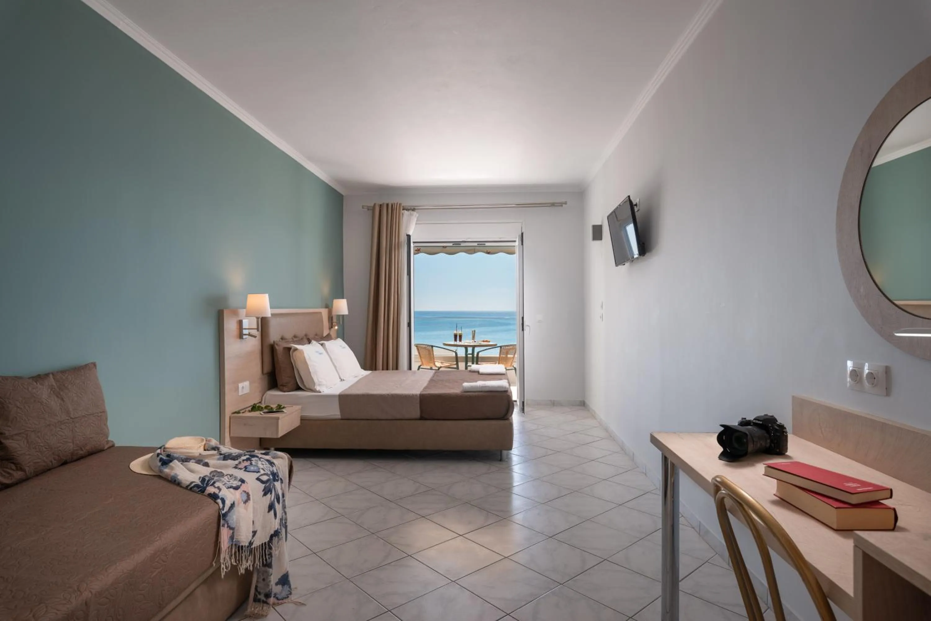 Bed in Hotel Dimitra