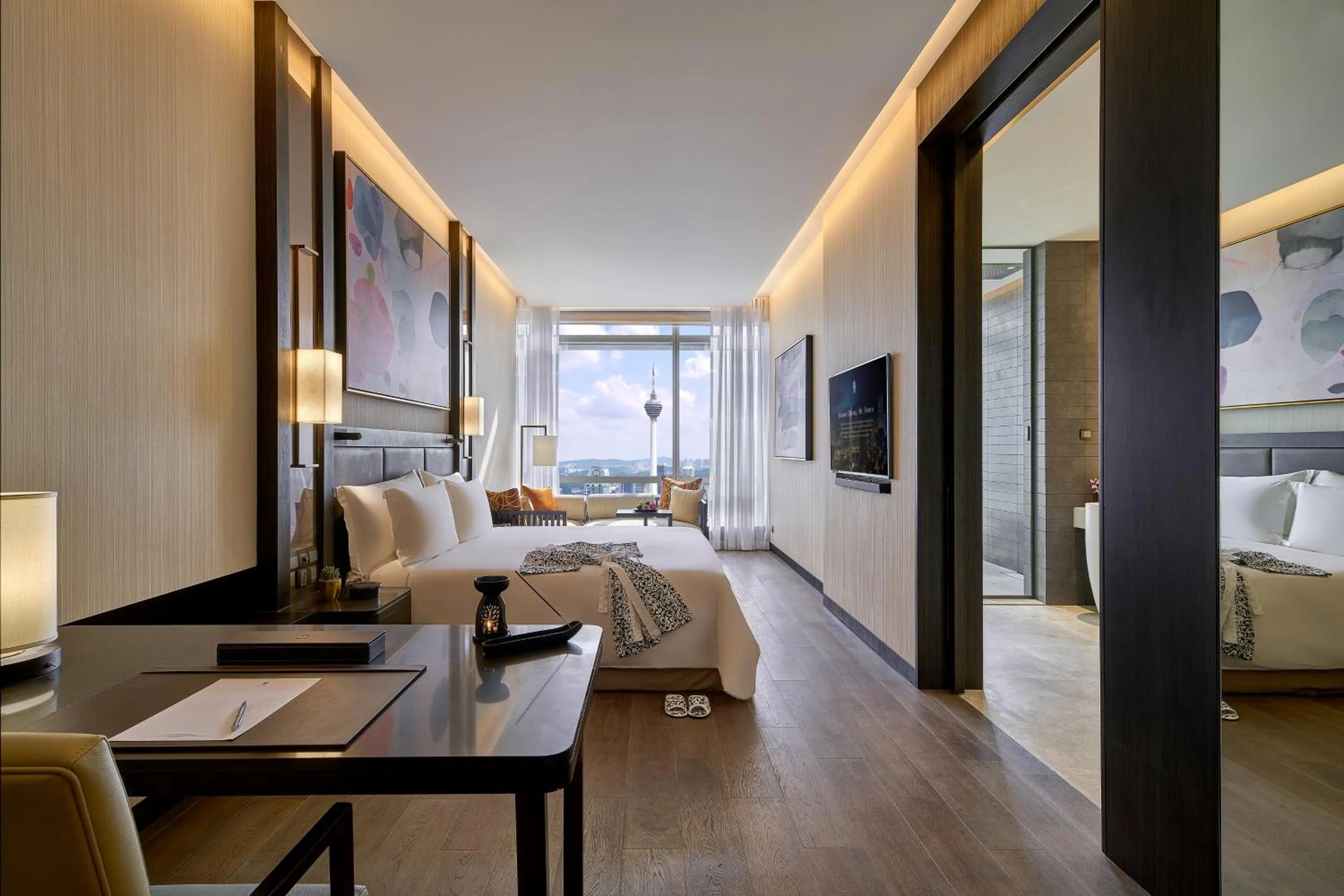 Shower, Bed in Banyan Tree Kuala Lumpur