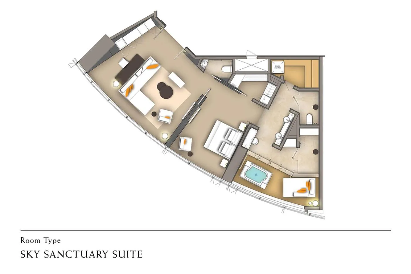 Floor plan in Banyan Tree Kuala Lumpur