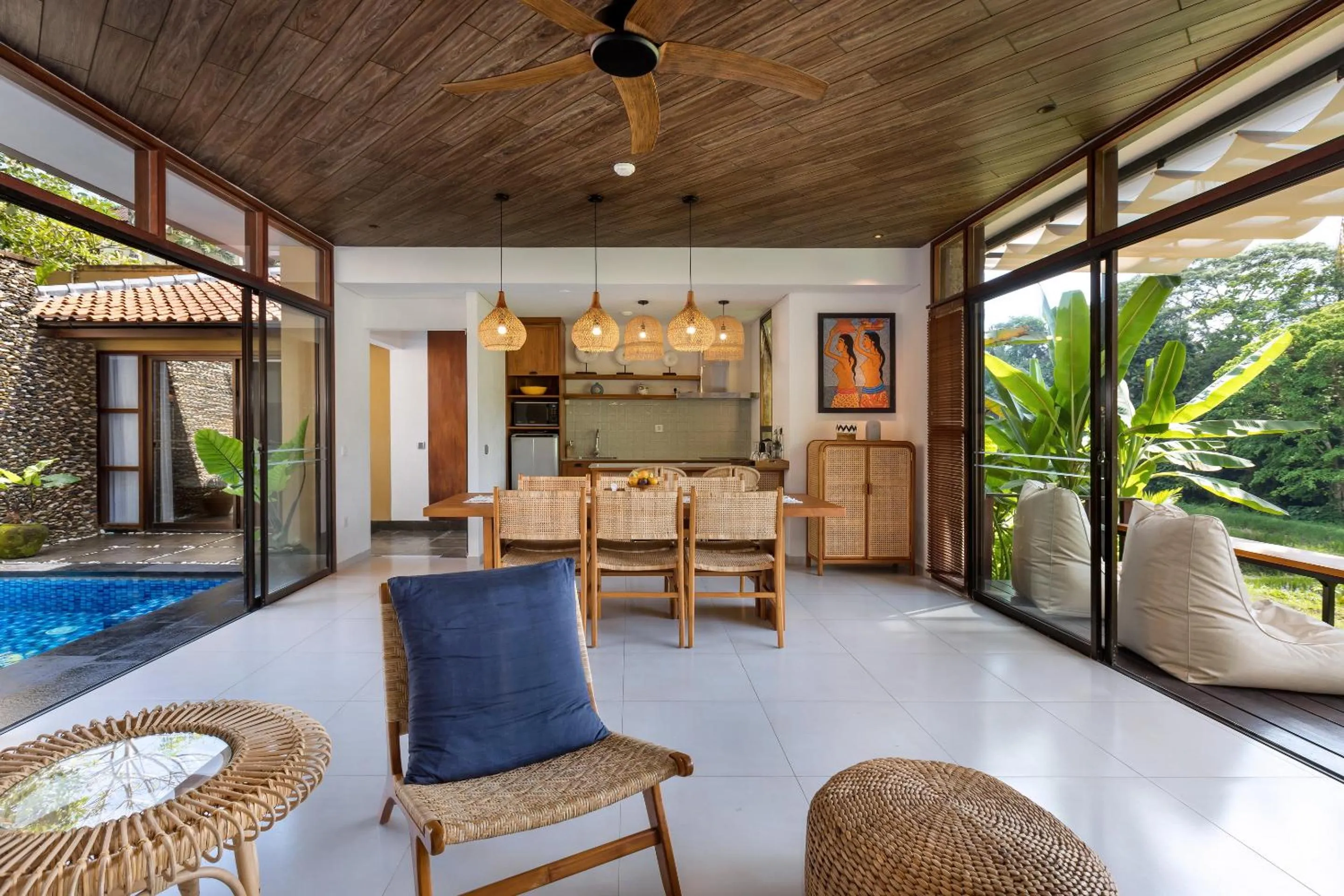 Living room in Ubud Green Resort Villas Powered by Archipelago