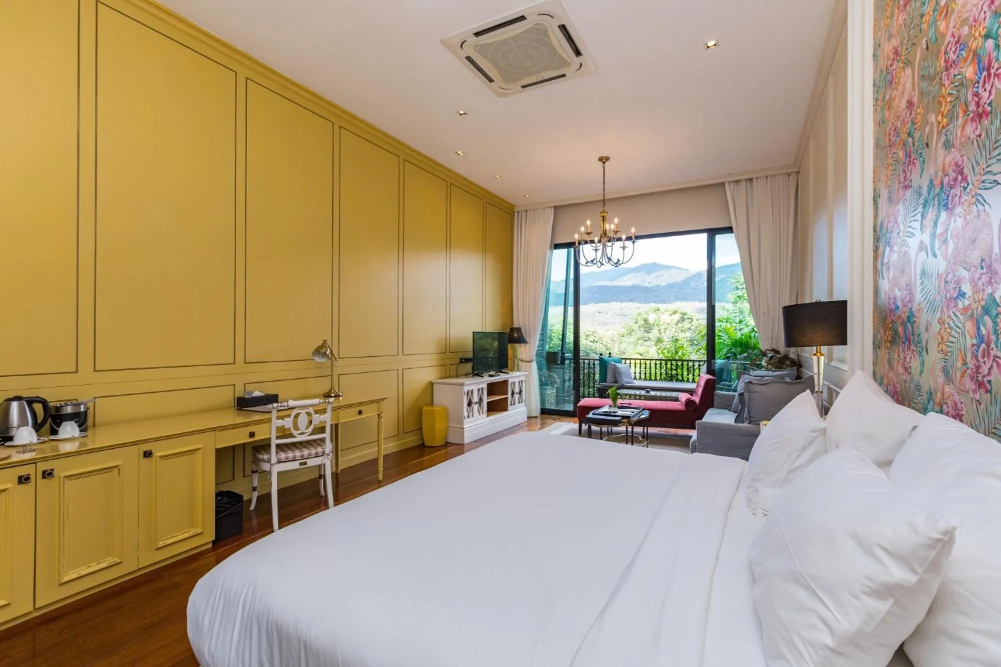 Bed in Chantra Khiri Chalet Chiang Mai