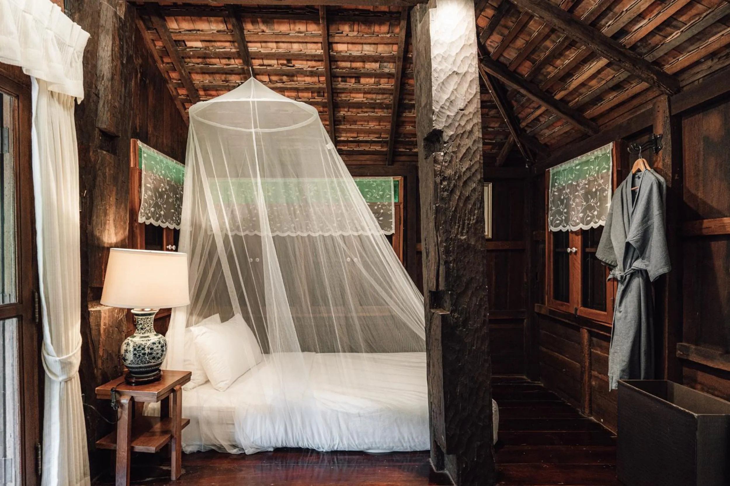 Bed in Chantra Khiri Chalet Chiang Mai