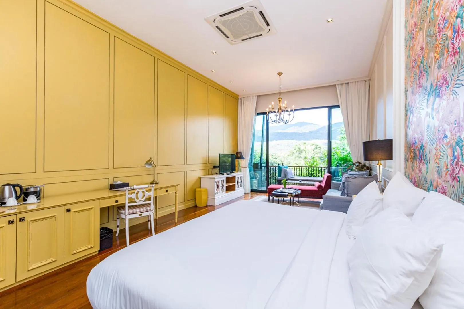 Bed in Chantra Khiri Chalet Chiang Mai