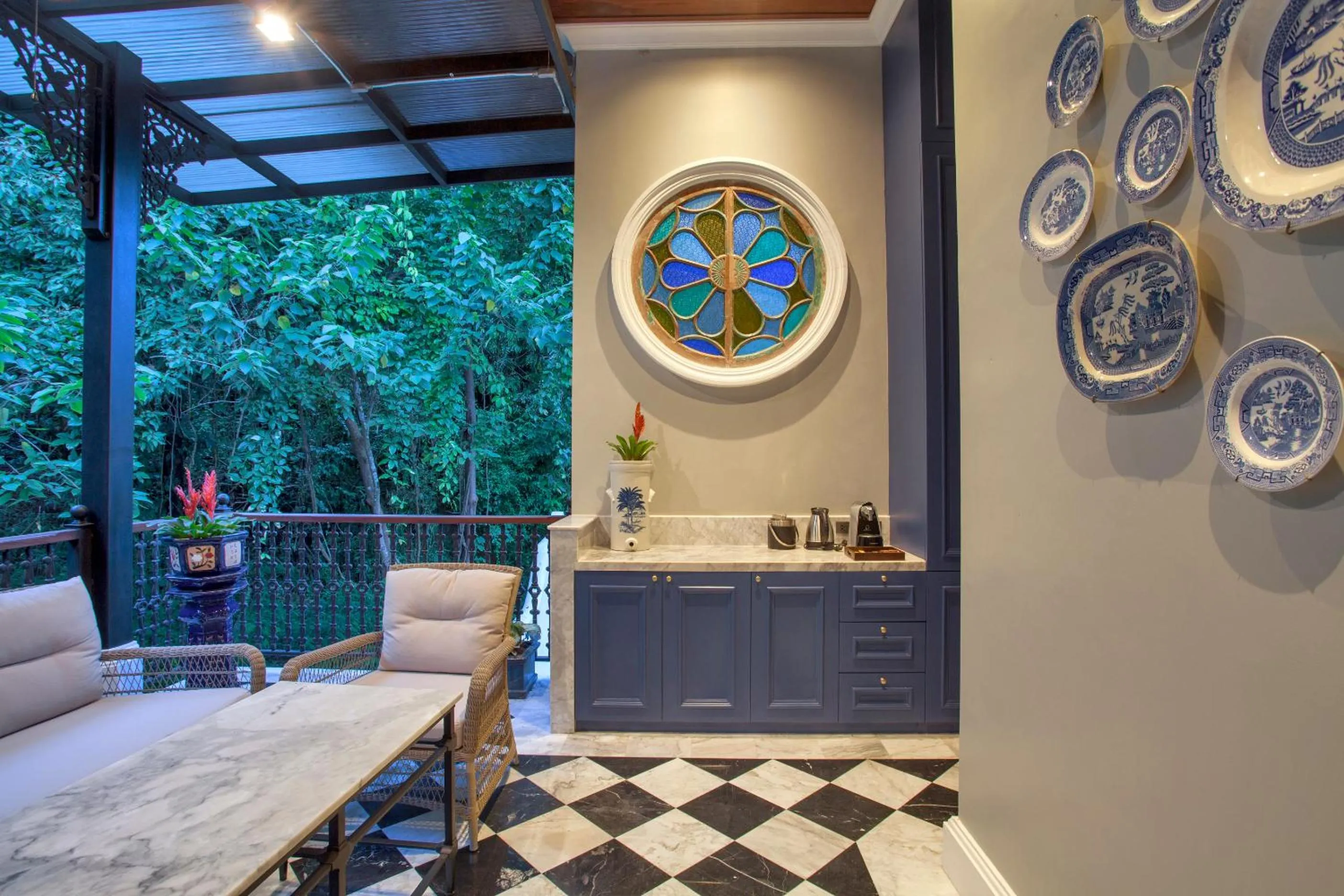 Seating area in Chantra Khiri Chalet Chiang Mai