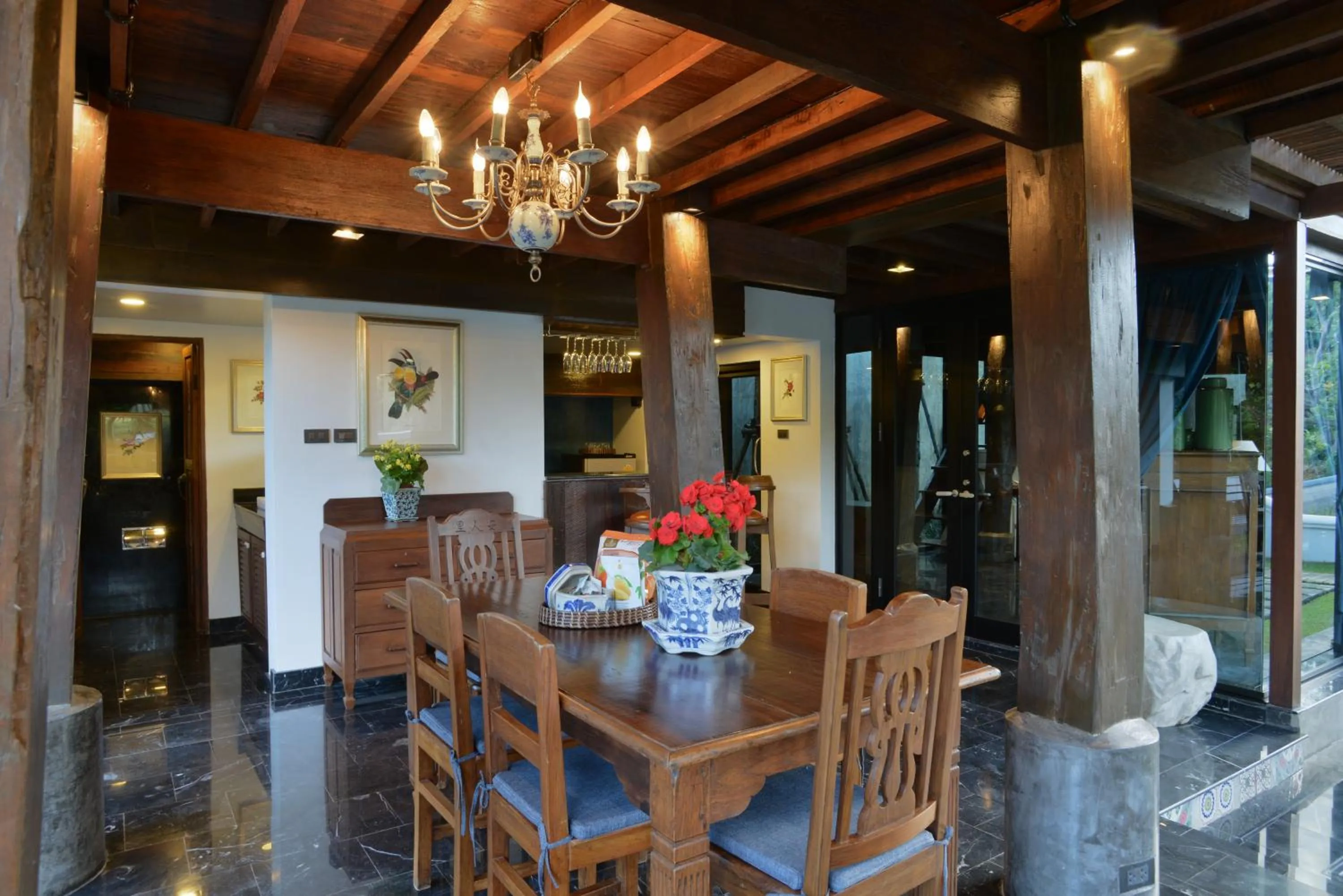 Seating area in Chantra Khiri Chalet Chiang Mai