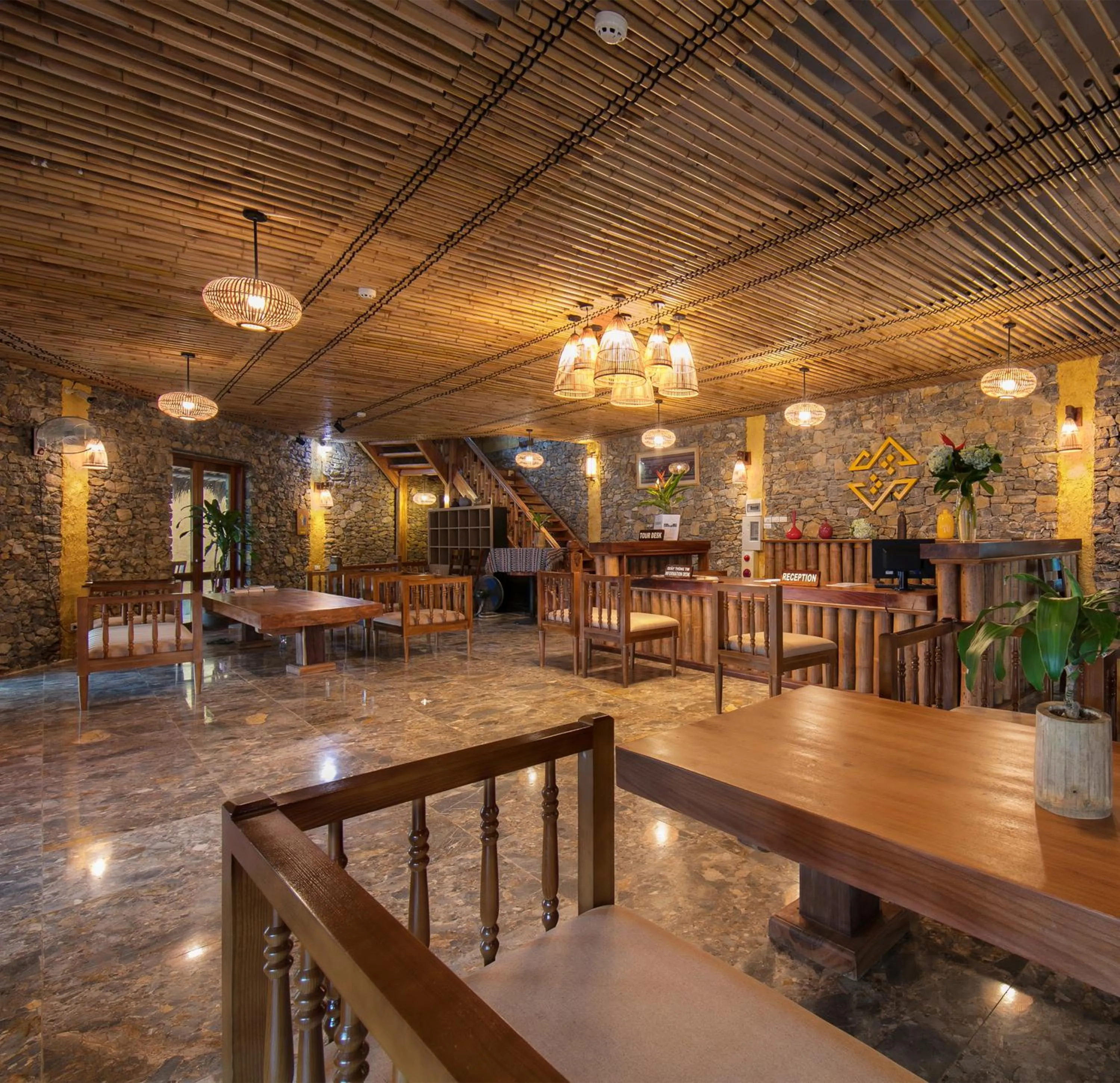 Lobby or reception in Mai Chau Hideaway Lake Resort