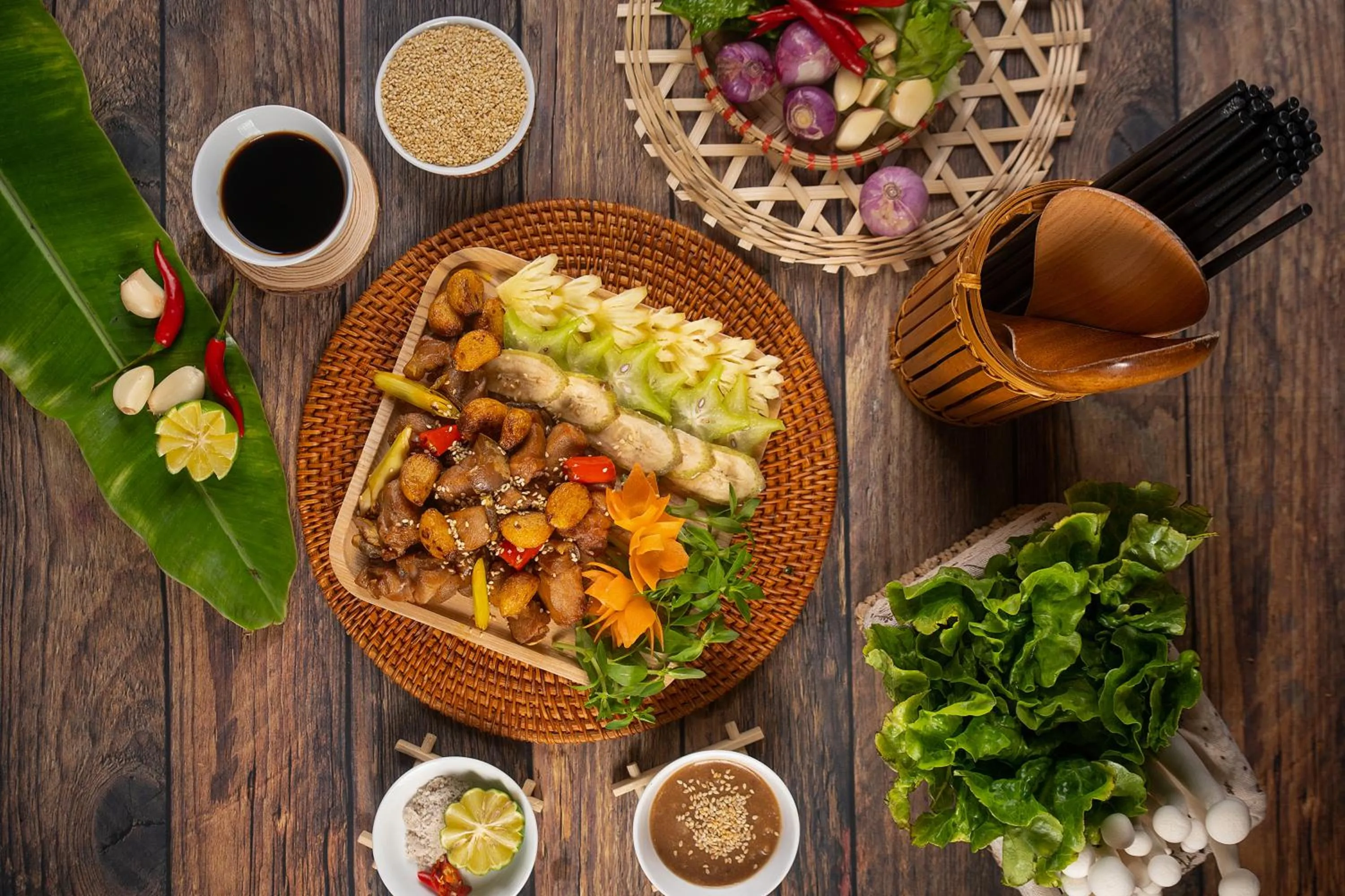 Food and drinks in Mai Chau Hideaway Lake Resort