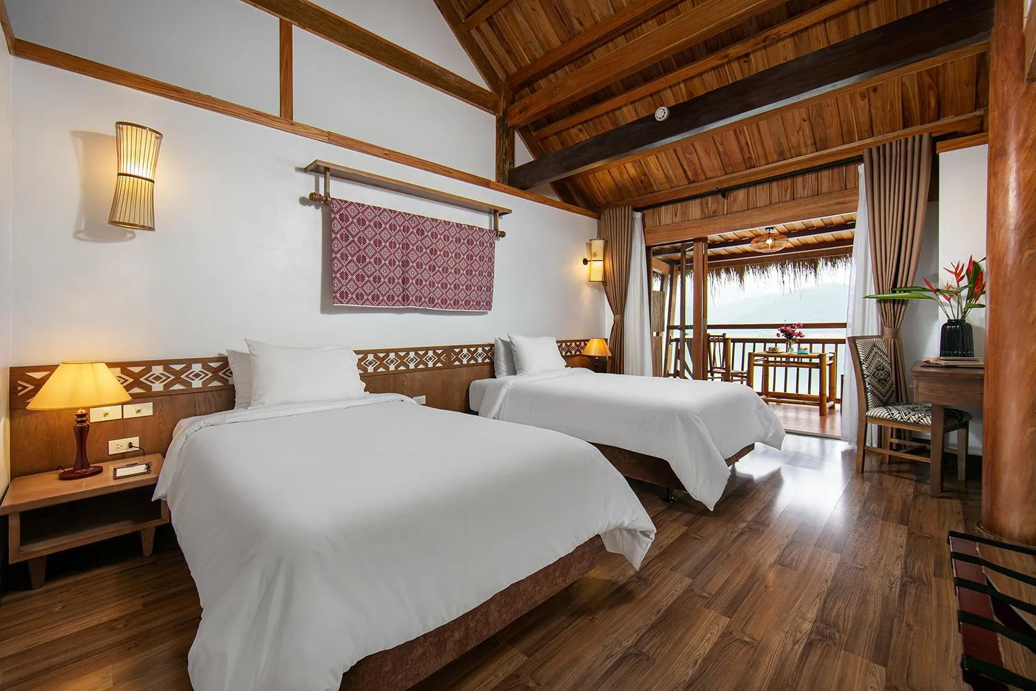 Place of worship, Bed in Mai Chau Hideaway Lake Resort