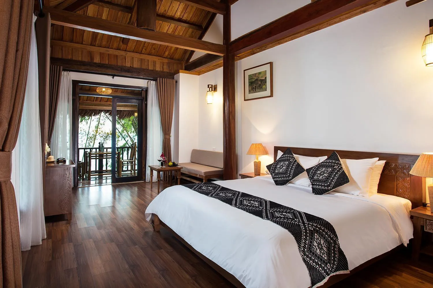 Bedroom, Bed in Mai Chau Hideaway Lake Resort