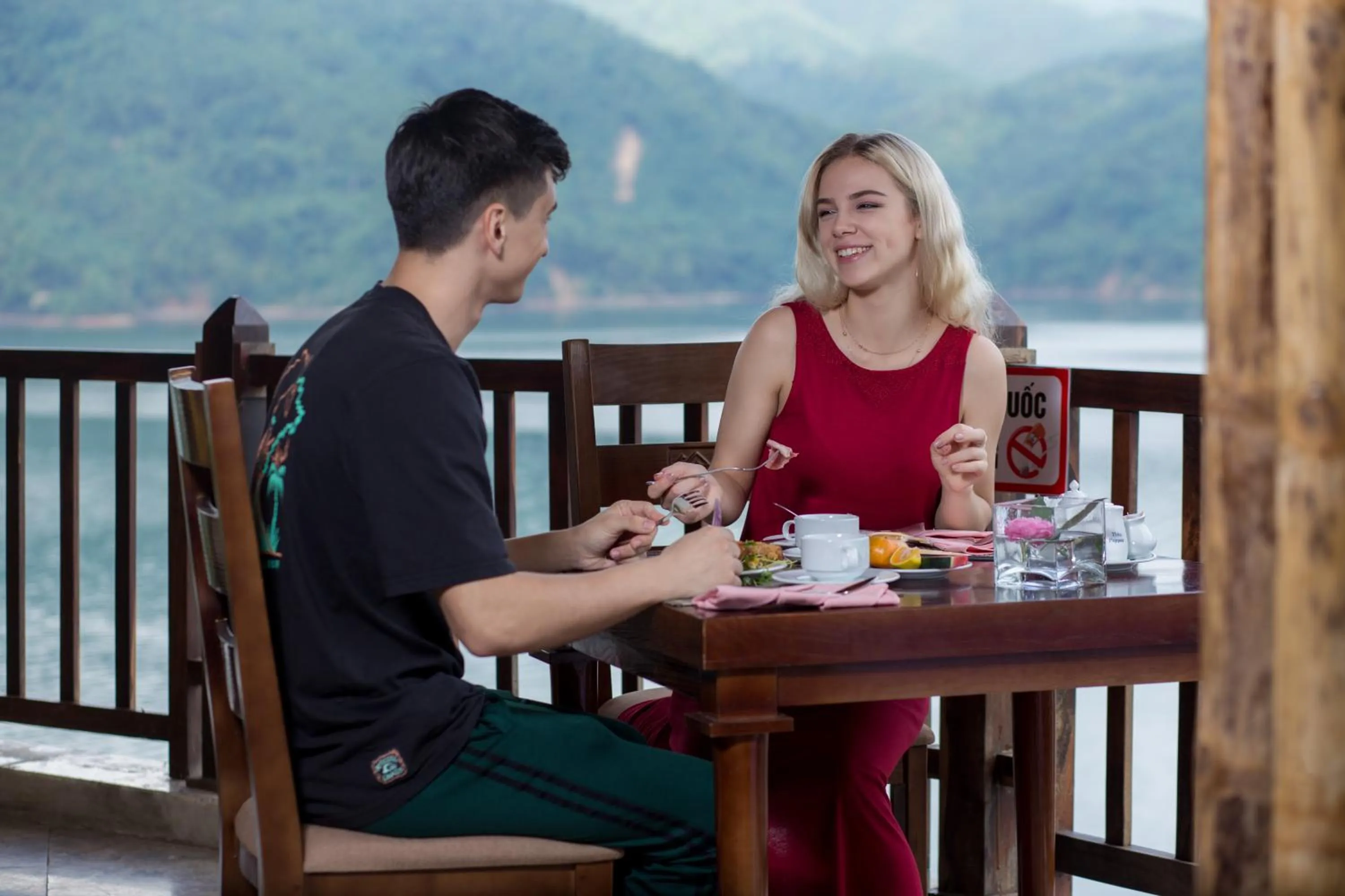 People in Mai Chau Hideaway Lake Resort