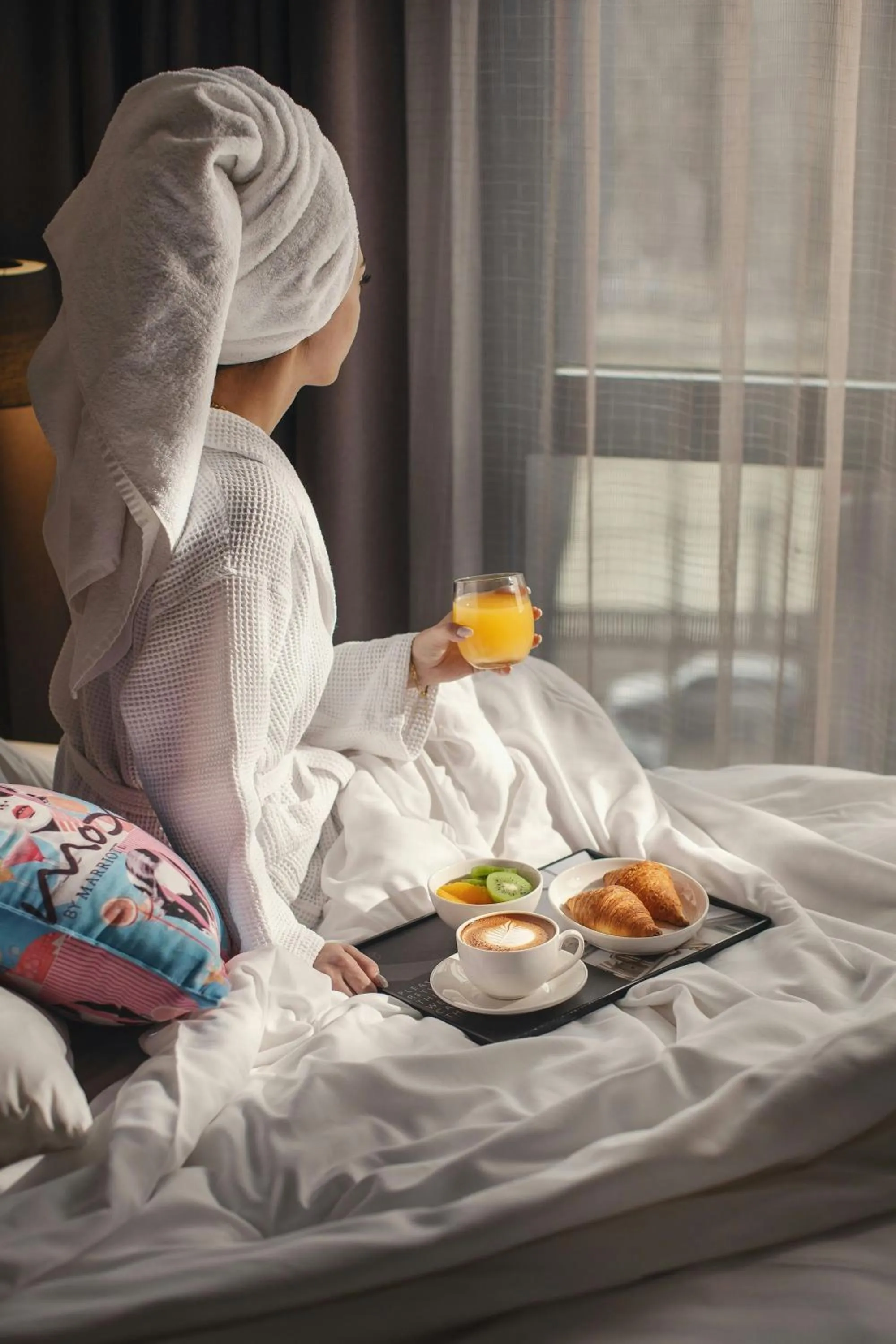 Photo of the whole room, Bed in Moxy Tbilisi