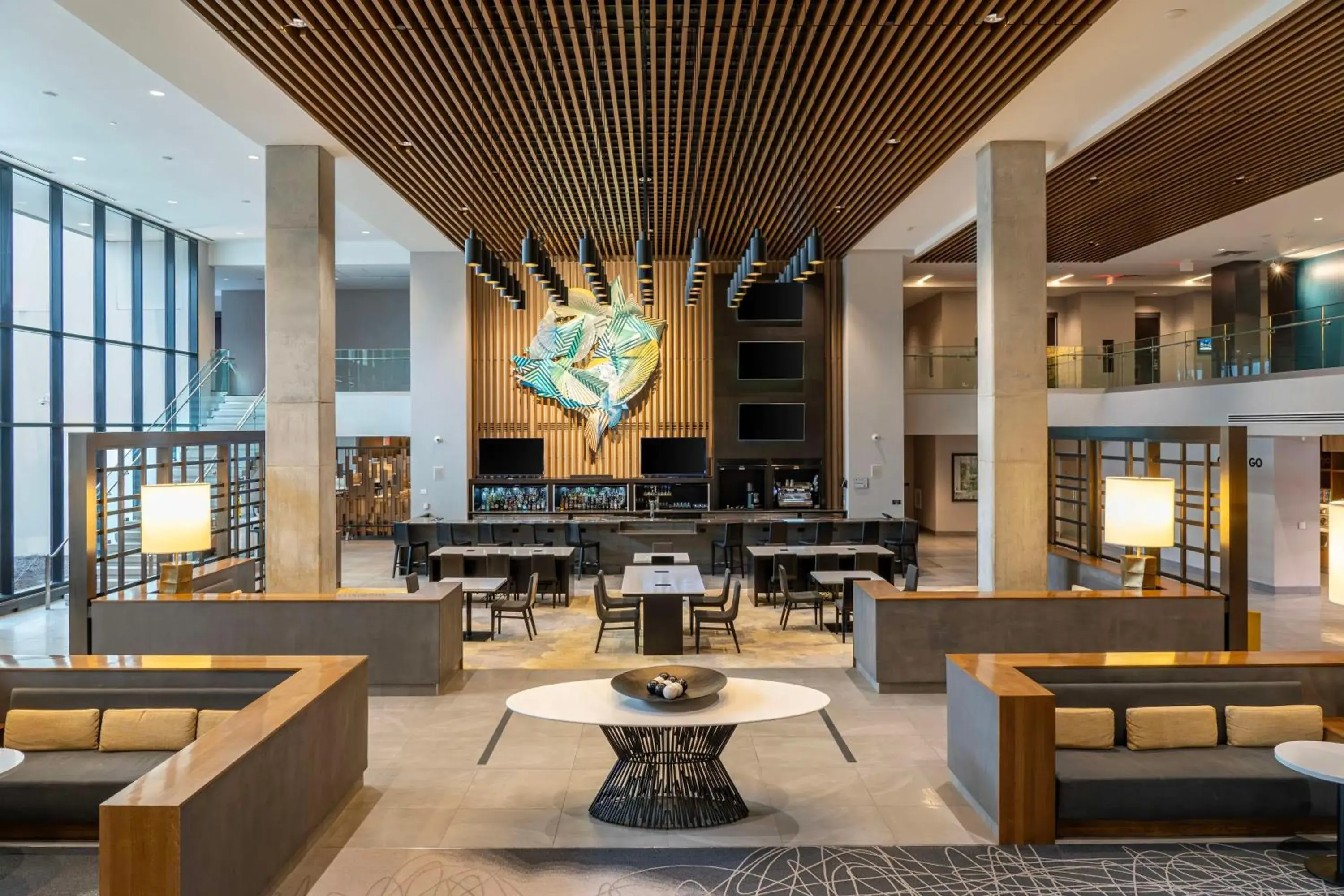 Lobby or reception in Hilton Des Moines Downtown Lobby or reception in Hilton Des Moines Downtown