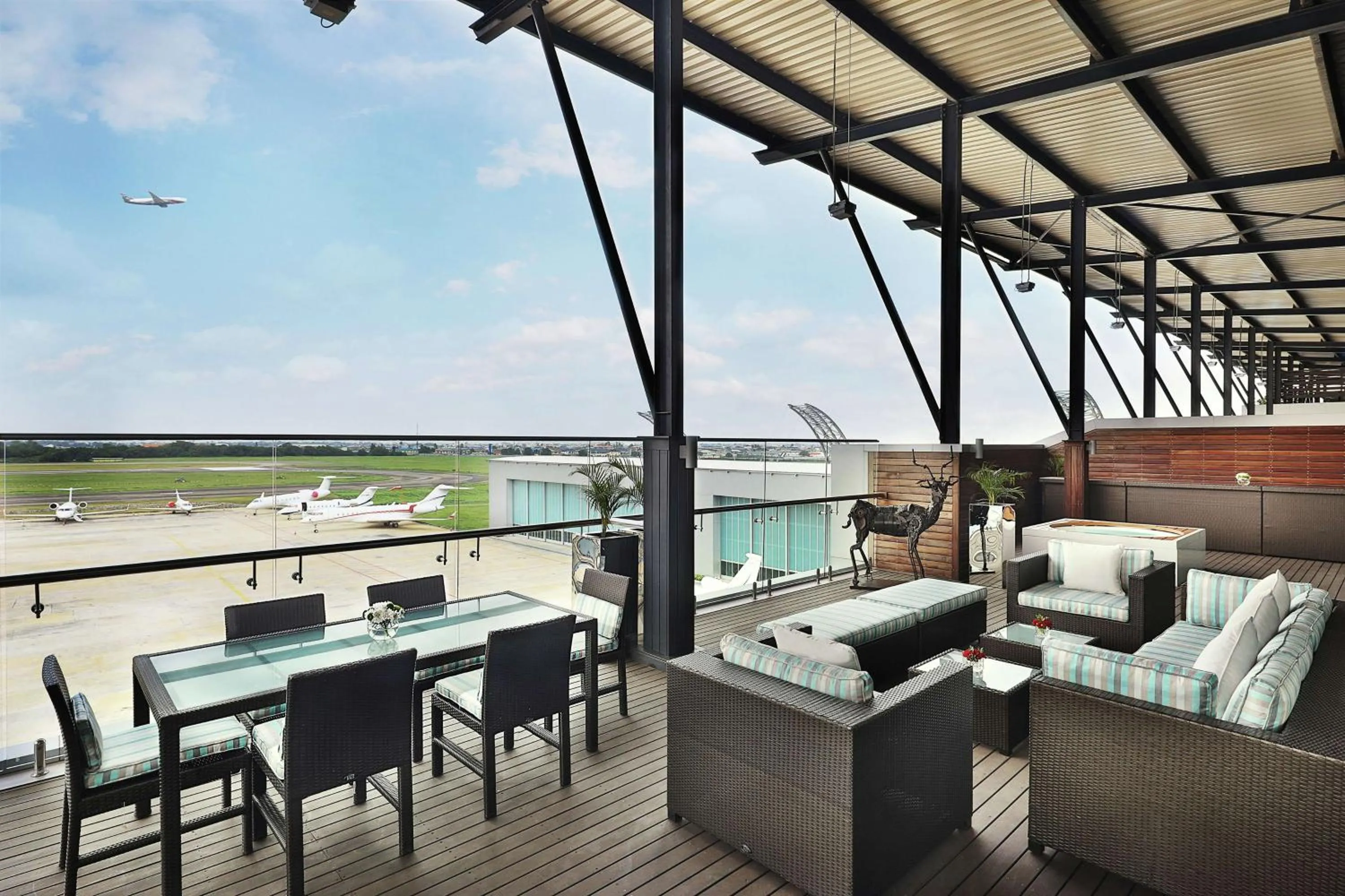 Patio in Legend Hotel Lagos Airport, Curio Collection By Hilton