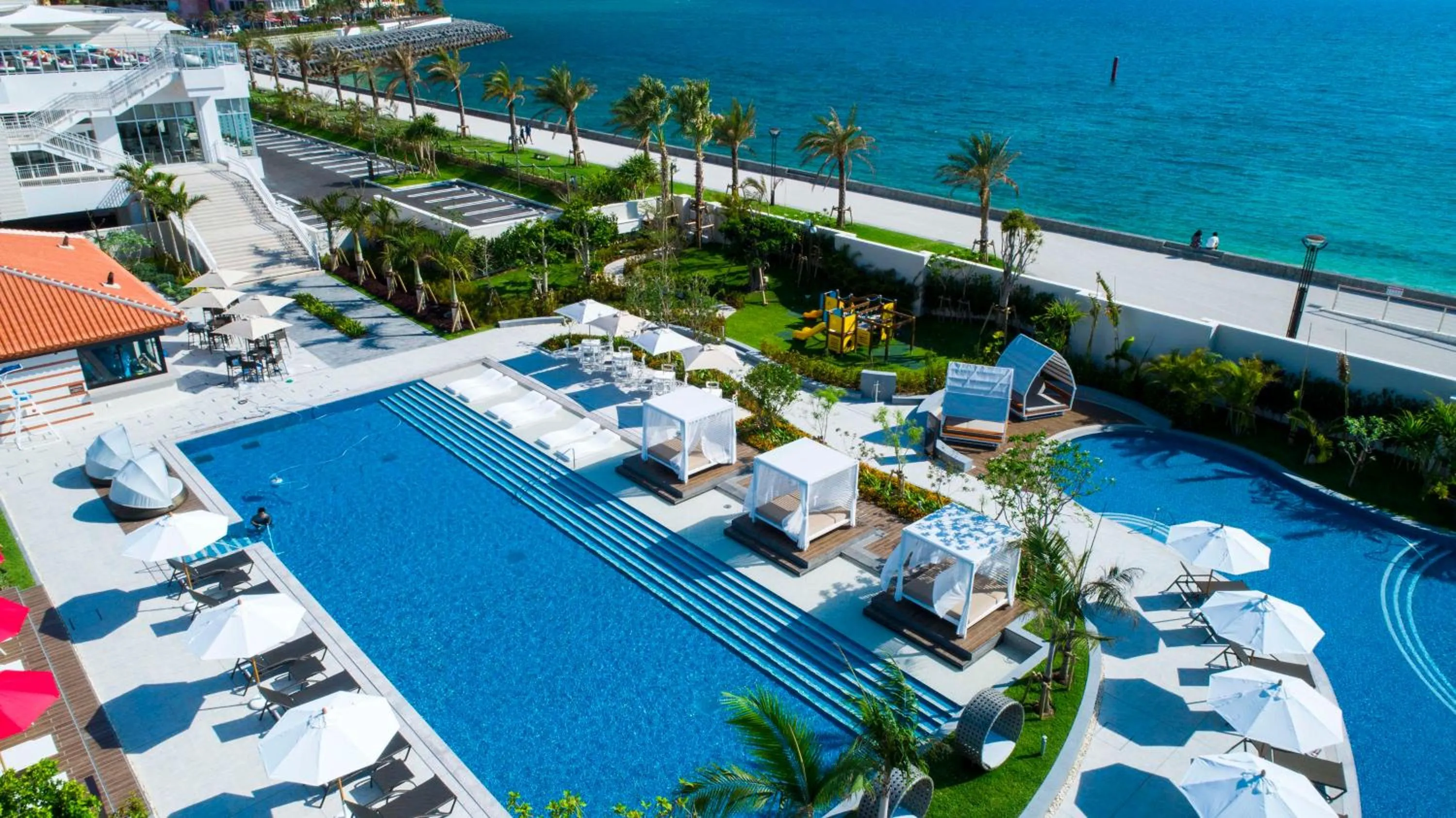 Pool view in DoubleTree by Hilton Okinawa Chatan Resort