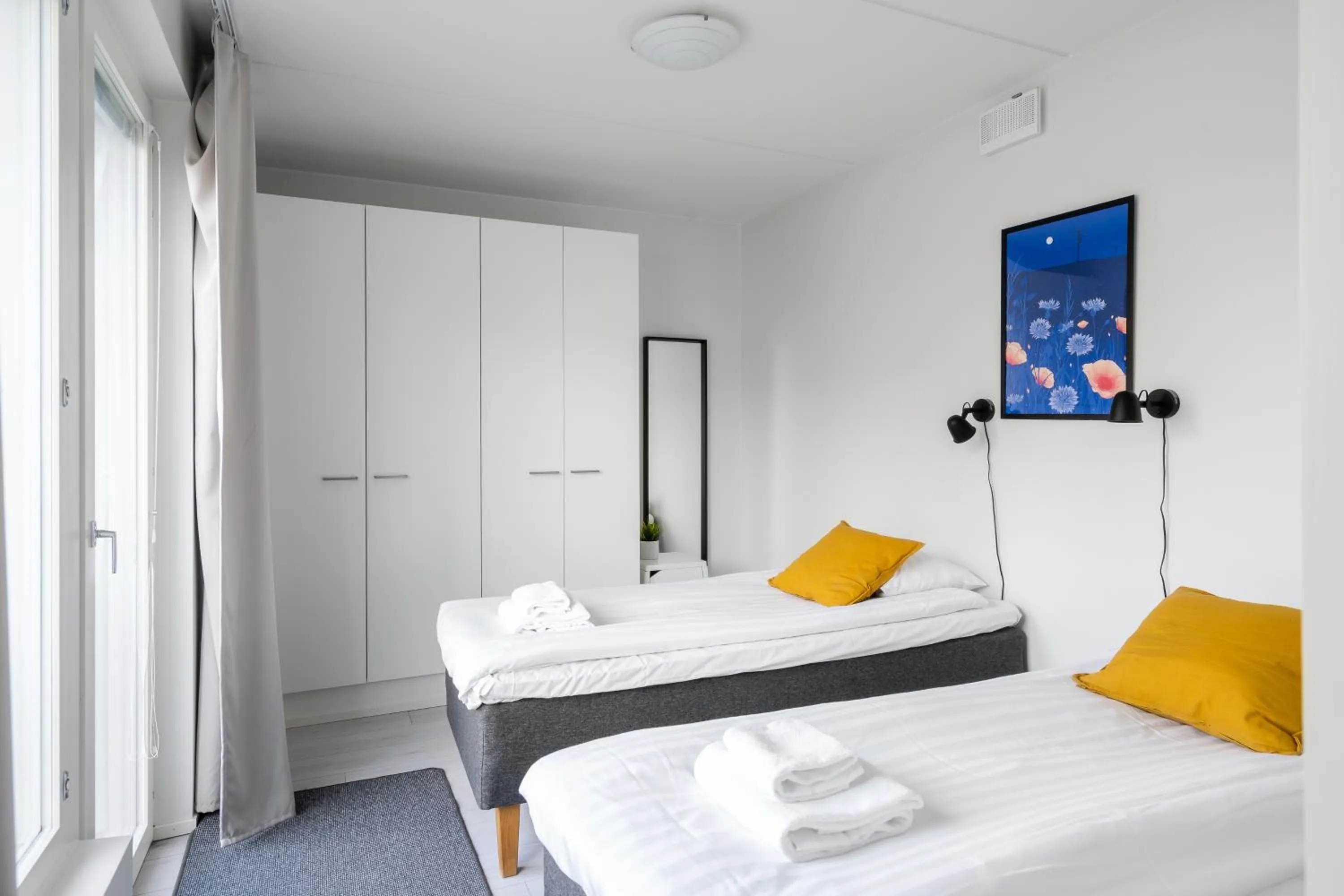 Bed in Hiisi Homes Espoo Center