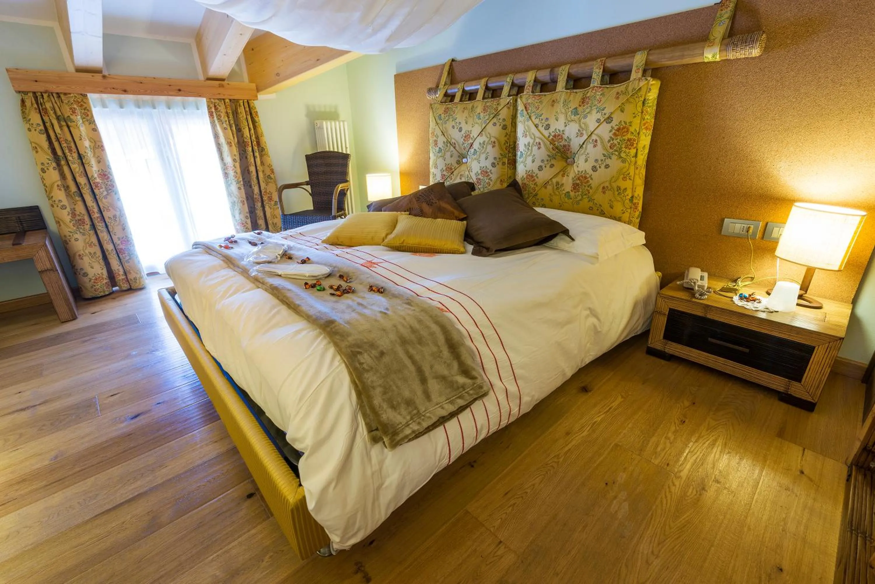 Bed in Bio Hotel Brusago Vital & Wellness