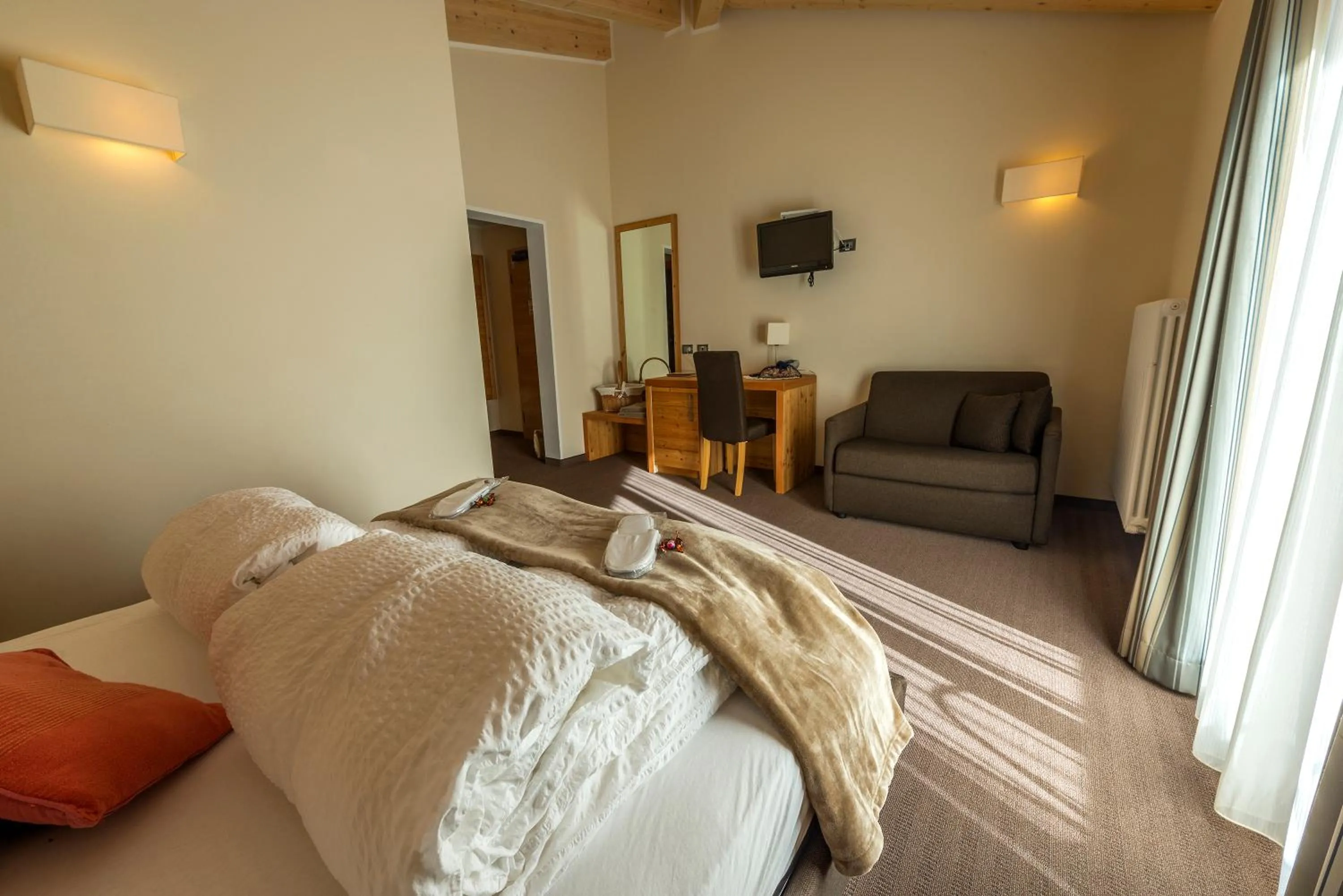 Bed in Bio Hotel Brusago Vital & Wellness