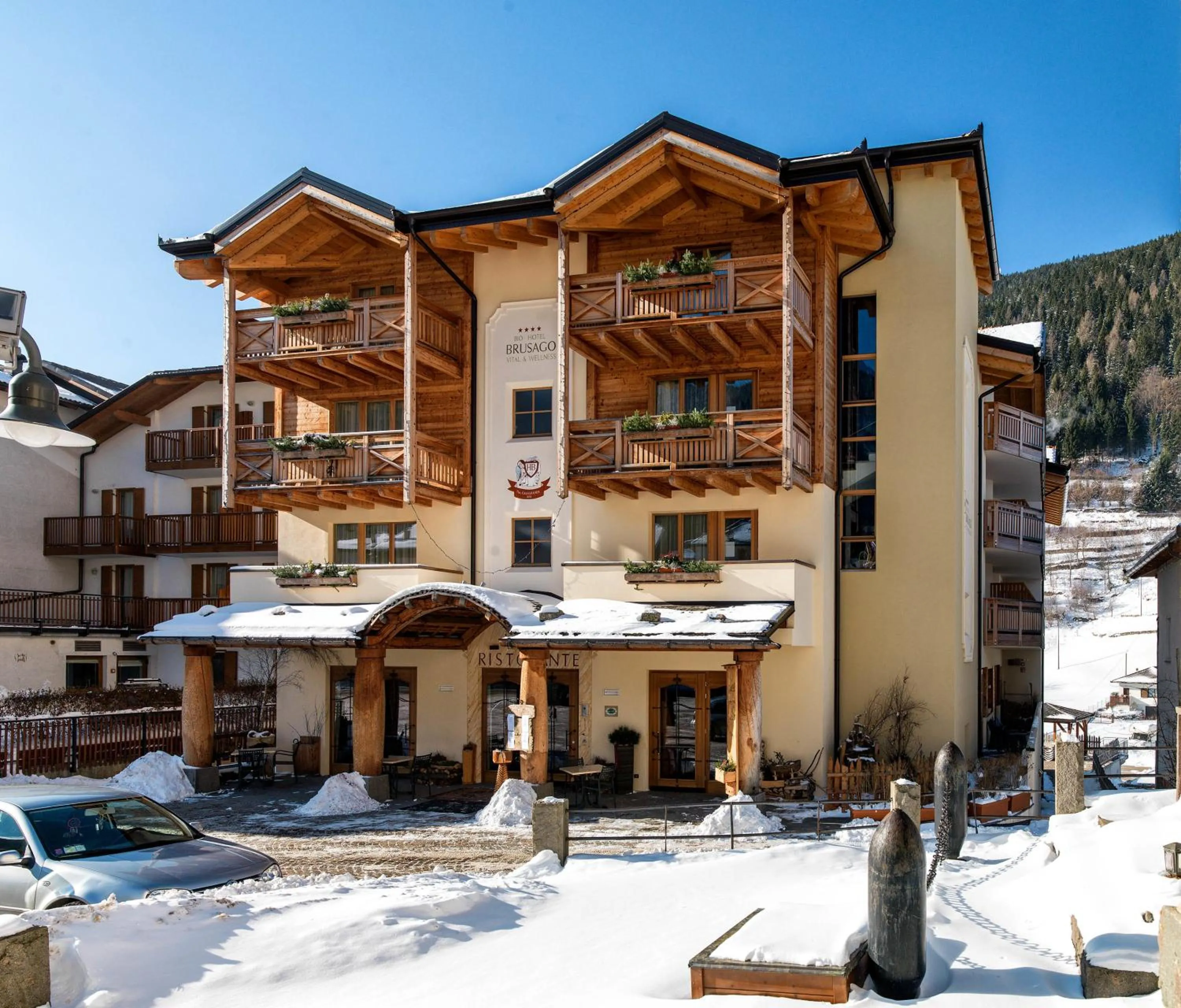 Facade/entrance in Bio Hotel Brusago Vital & Wellness