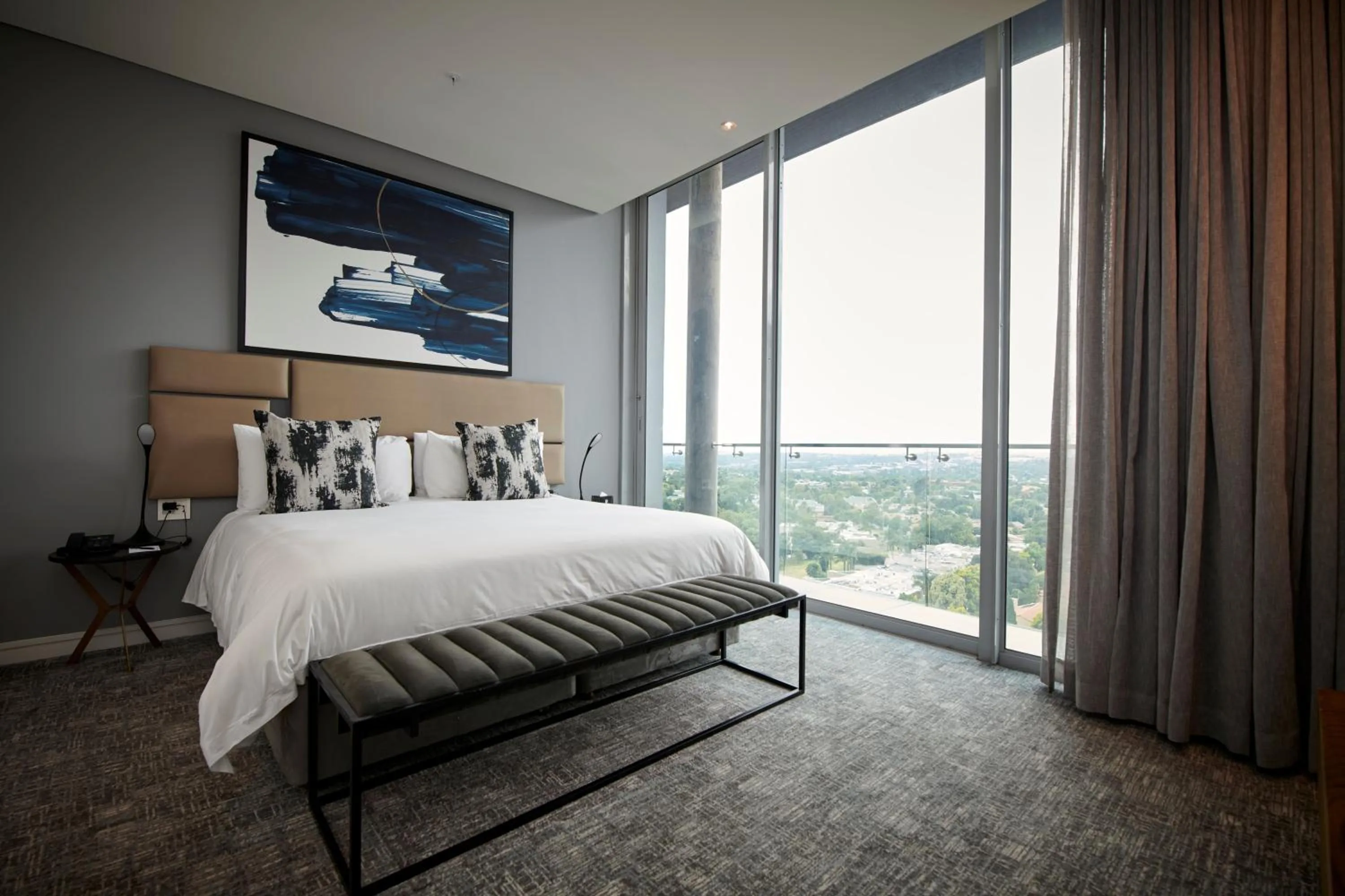 View (from property/room), Bed in The Capital on the Park