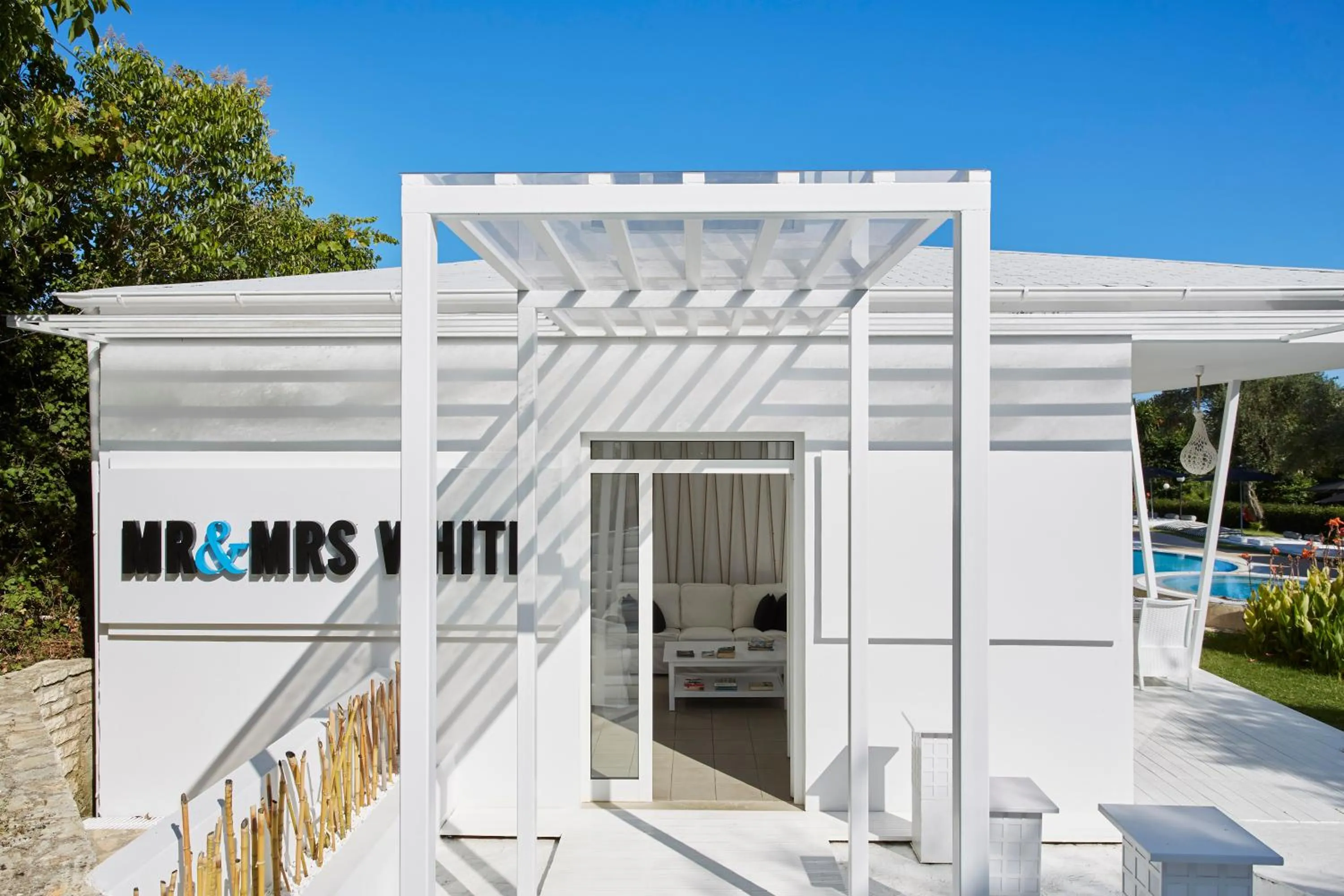 Facade/entrance in Mr and Mrs White Corfu Couples Retreat Adults Only