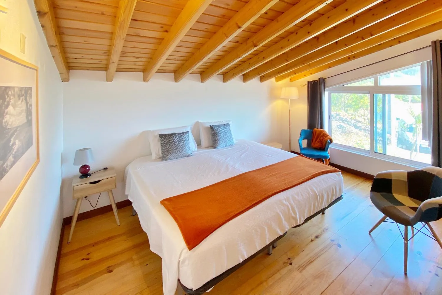 Bedroom, Bed in Miradouro da Papalva Guest House - Pico - Azores