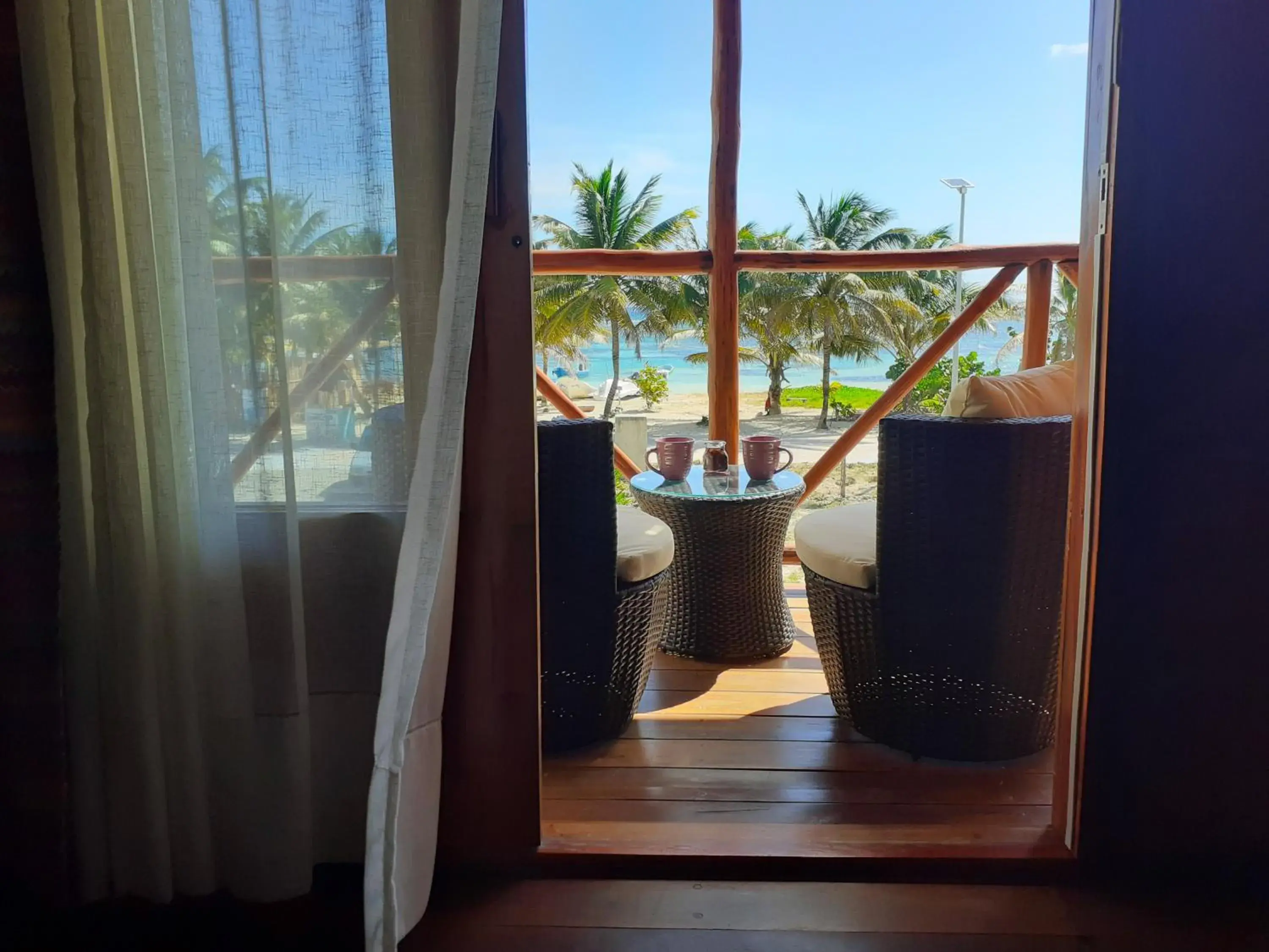 Superior Twin Room with Sea View in Palmeras de Mahahual Cabañas Superior Twin Room with Sea View in Palmeras de Mahahual Cabañas