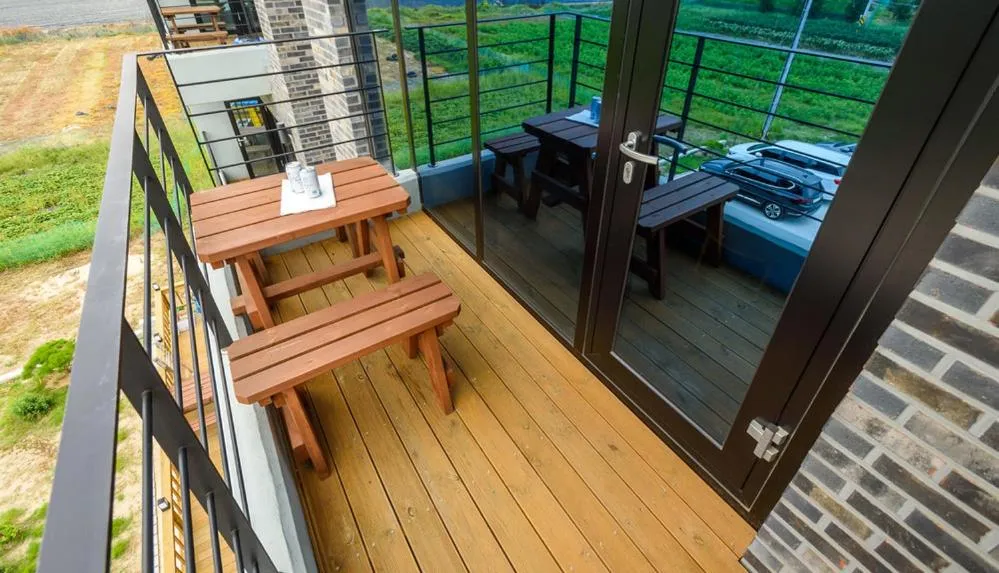 Balcony/Terrace in Gyeongpoen Pension