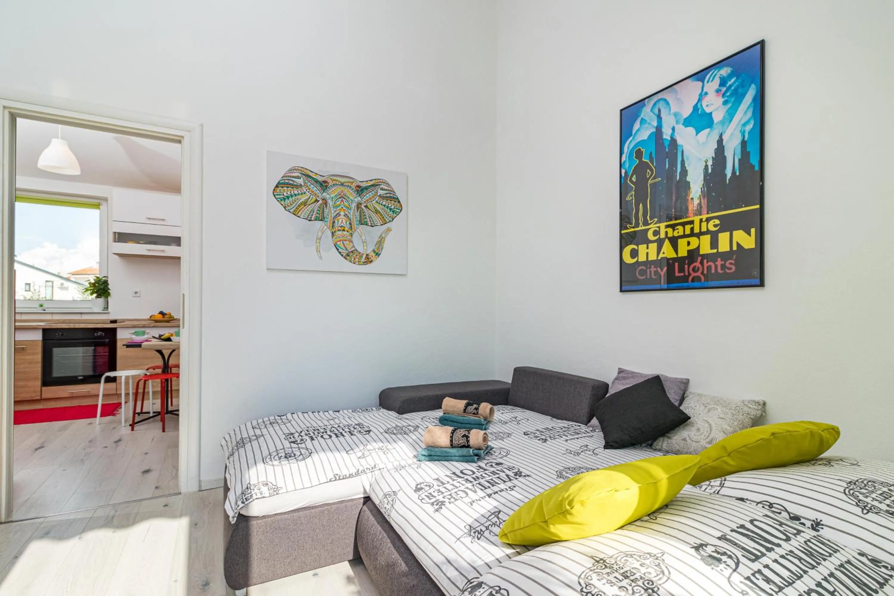 Living room, Bed in Casa Zen