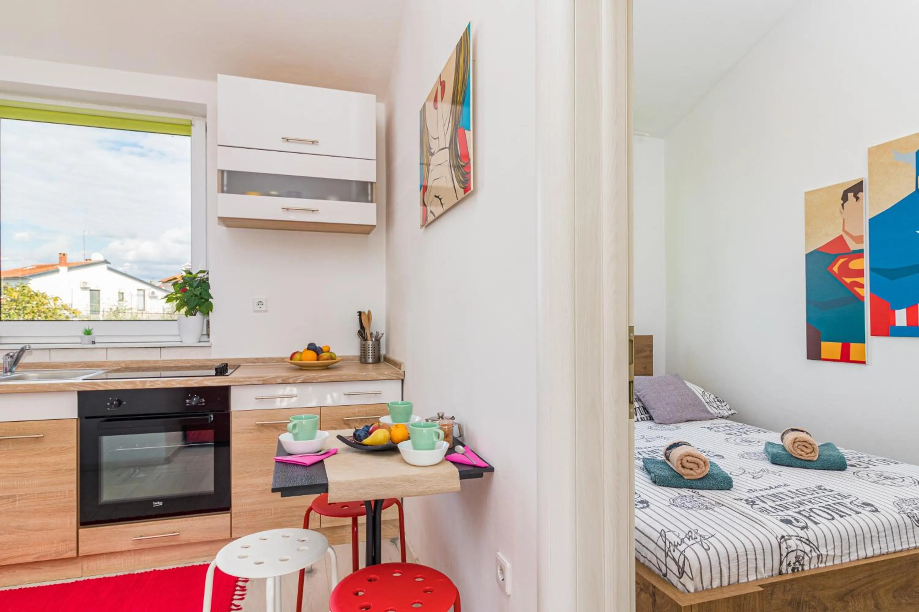 Kitchen or kitchenette, Bed in Casa Zen