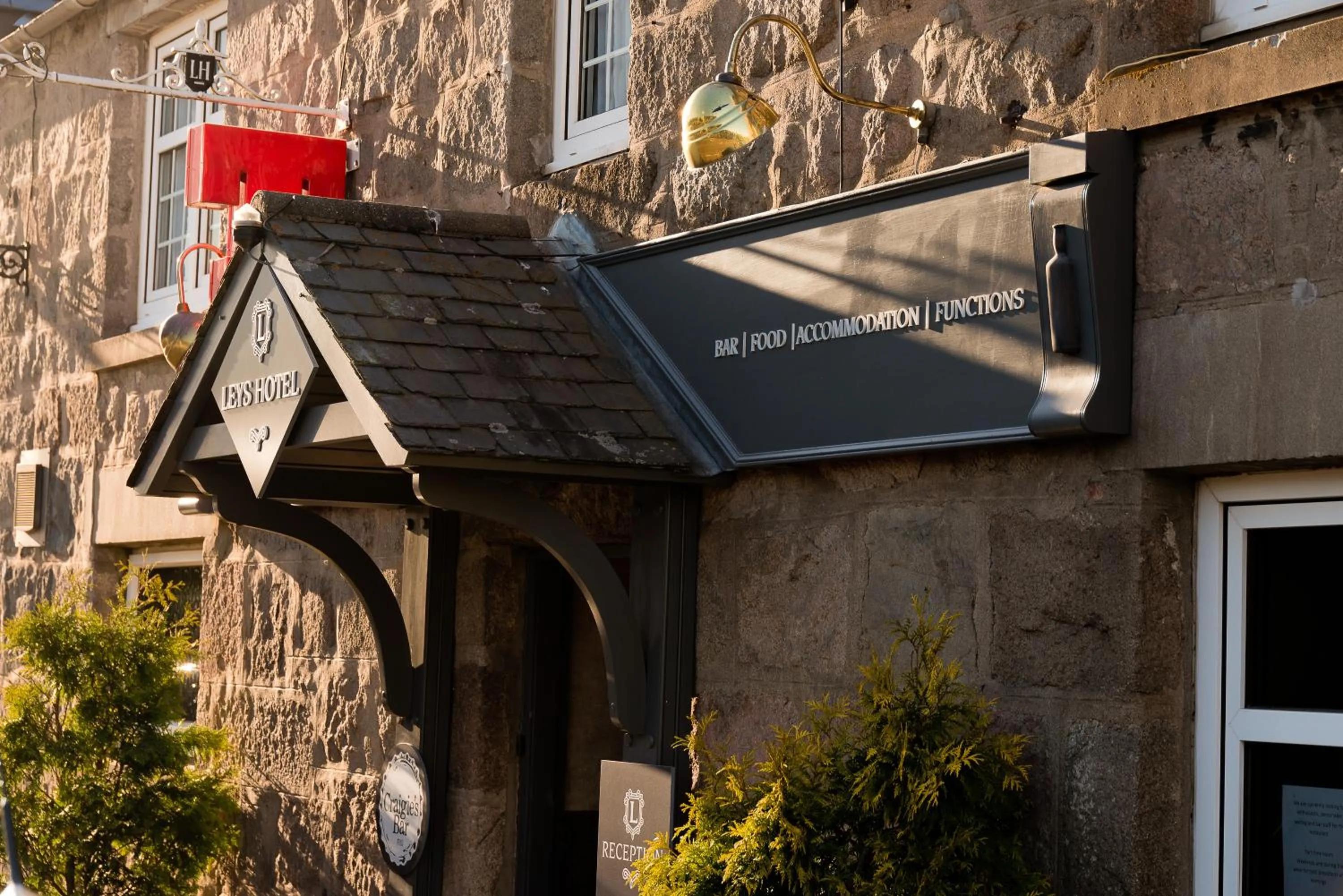 Property logo or sign in Leys Hotel