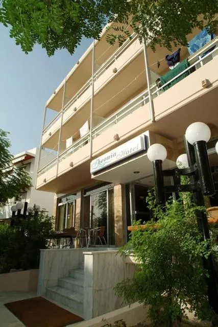 Facade/entrance in Theonia Hotel