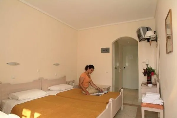 Bedroom in Theonia Hotel