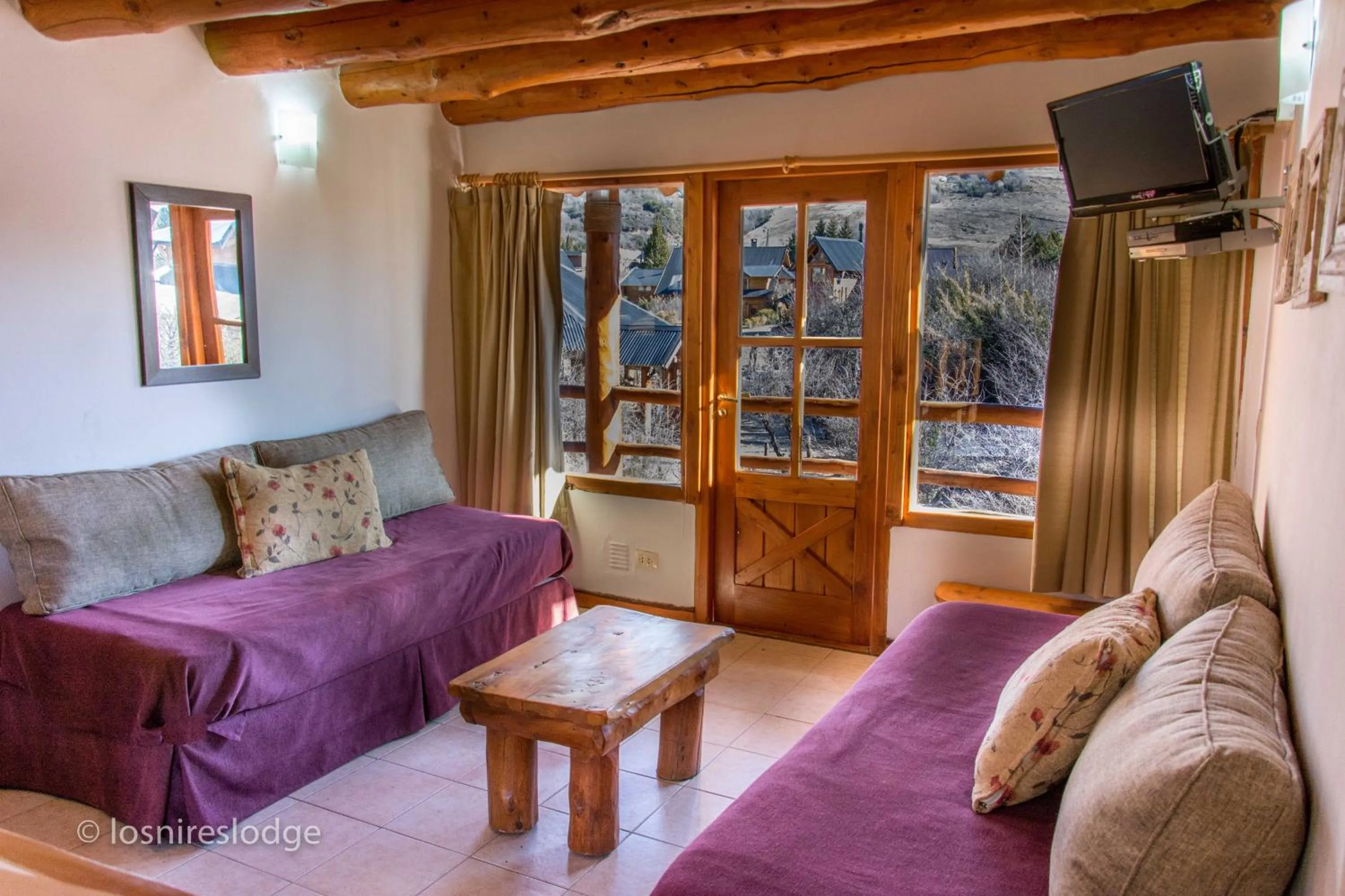 Living room in Los Nires Lodge Cerro Catedral