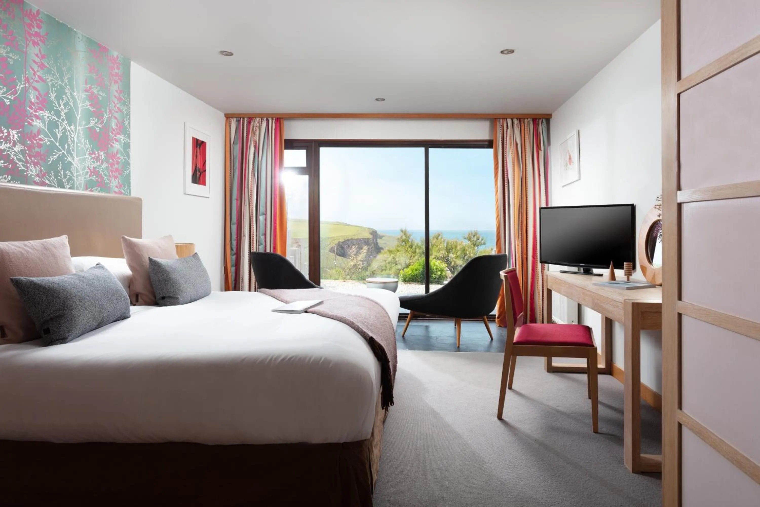 Bed in Bedruthan Hotel & Spa