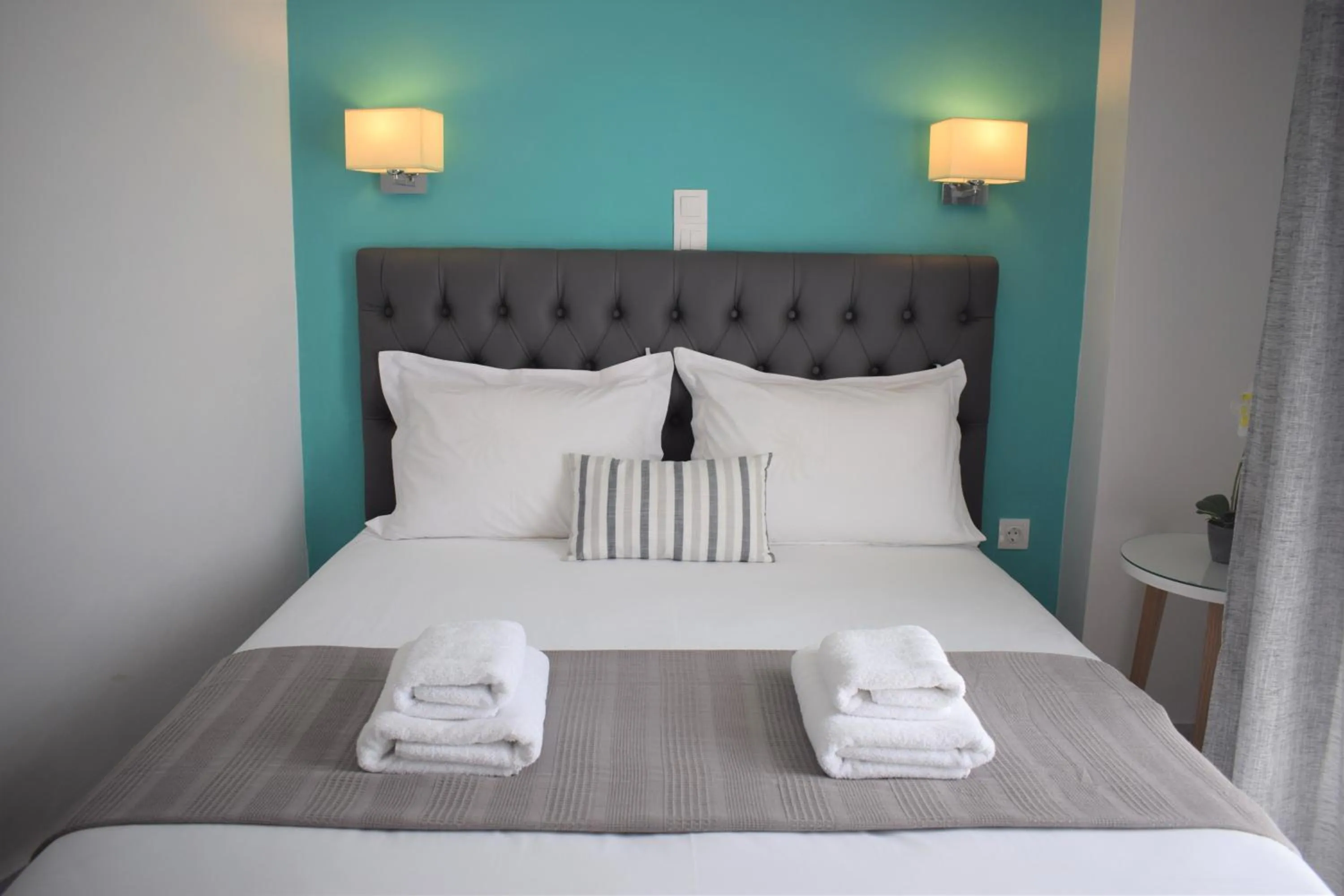 Bed in Mirto Beach Hotel & Restaurant