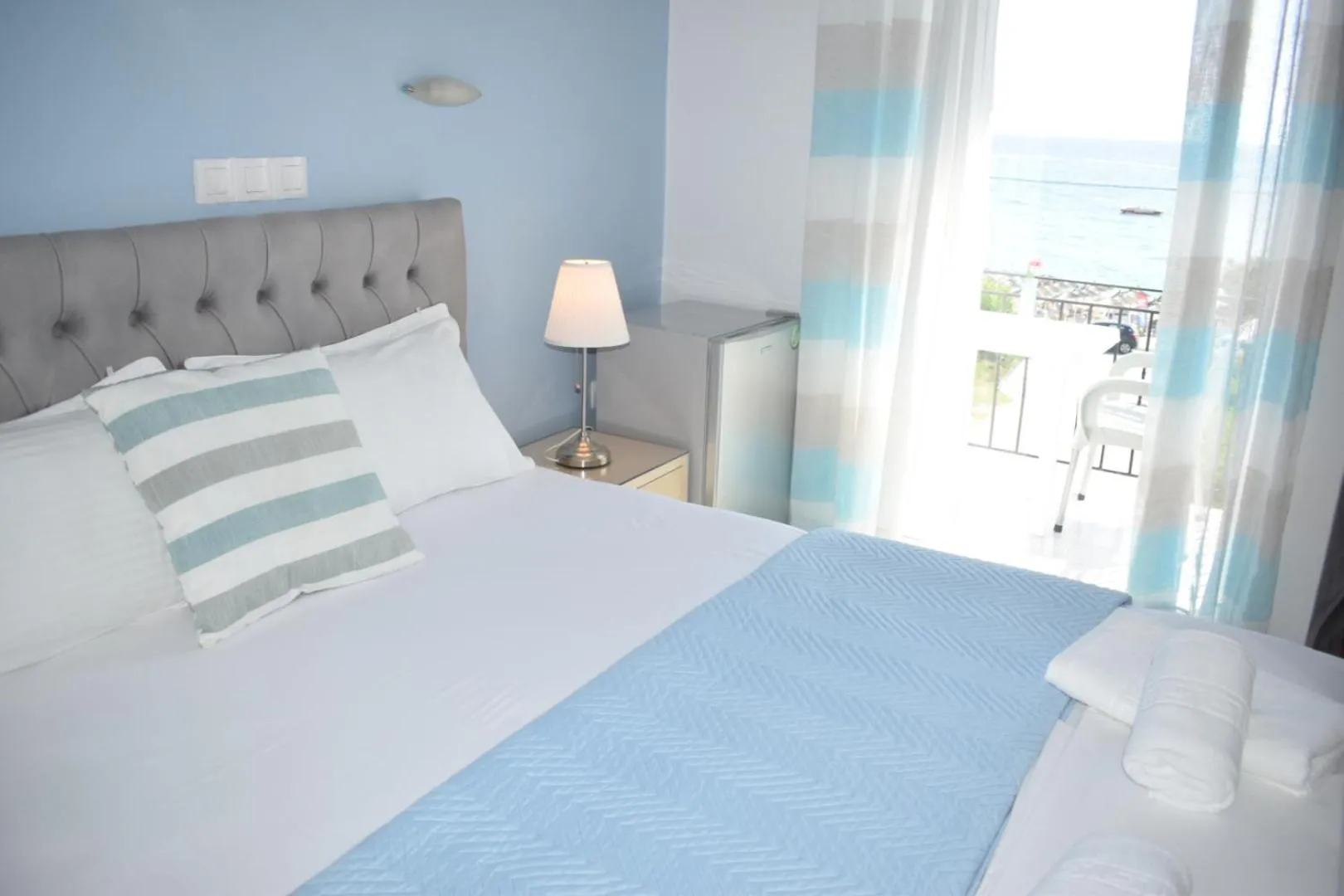 Bed in Mirto Beach Hotel & Restaurant