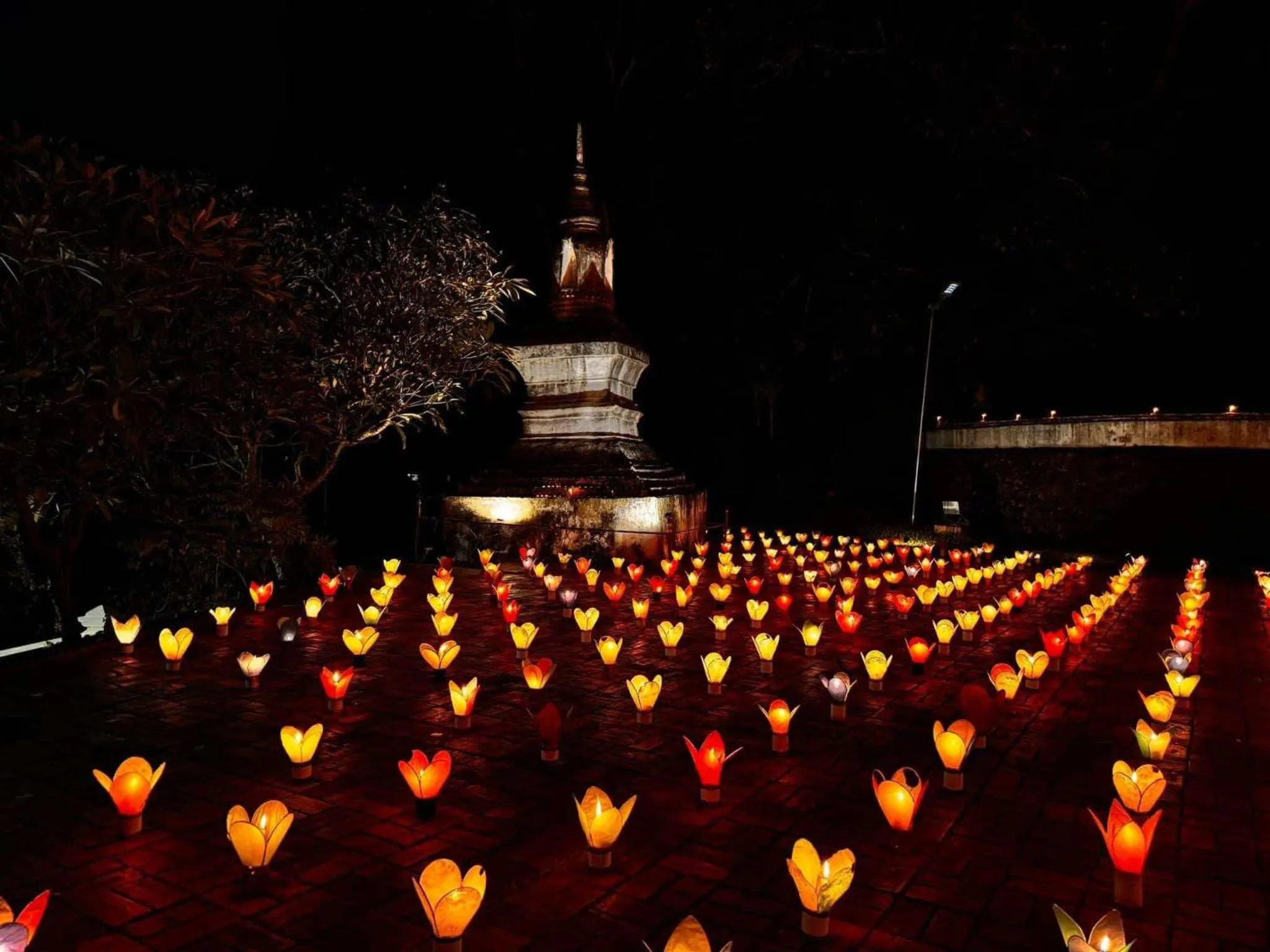 Night in Luang Prabang Villa Sirikili River View