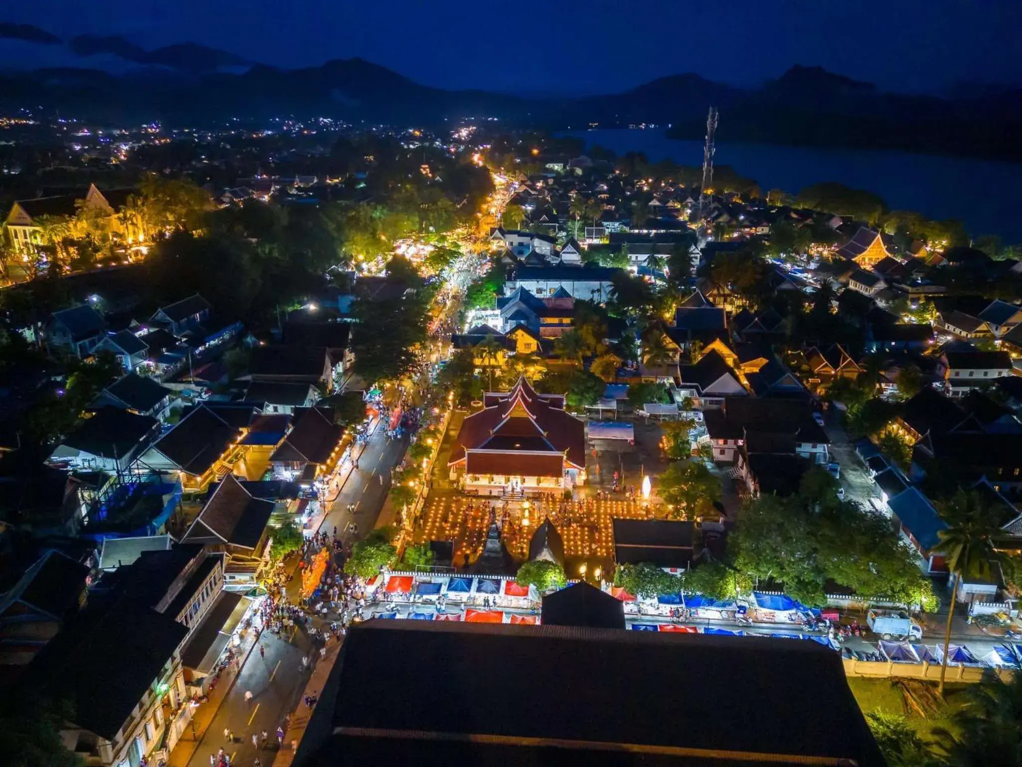 Night in Luang Prabang Sirikili Villa River View Night in Luang Prabang Sirikili Villa River View