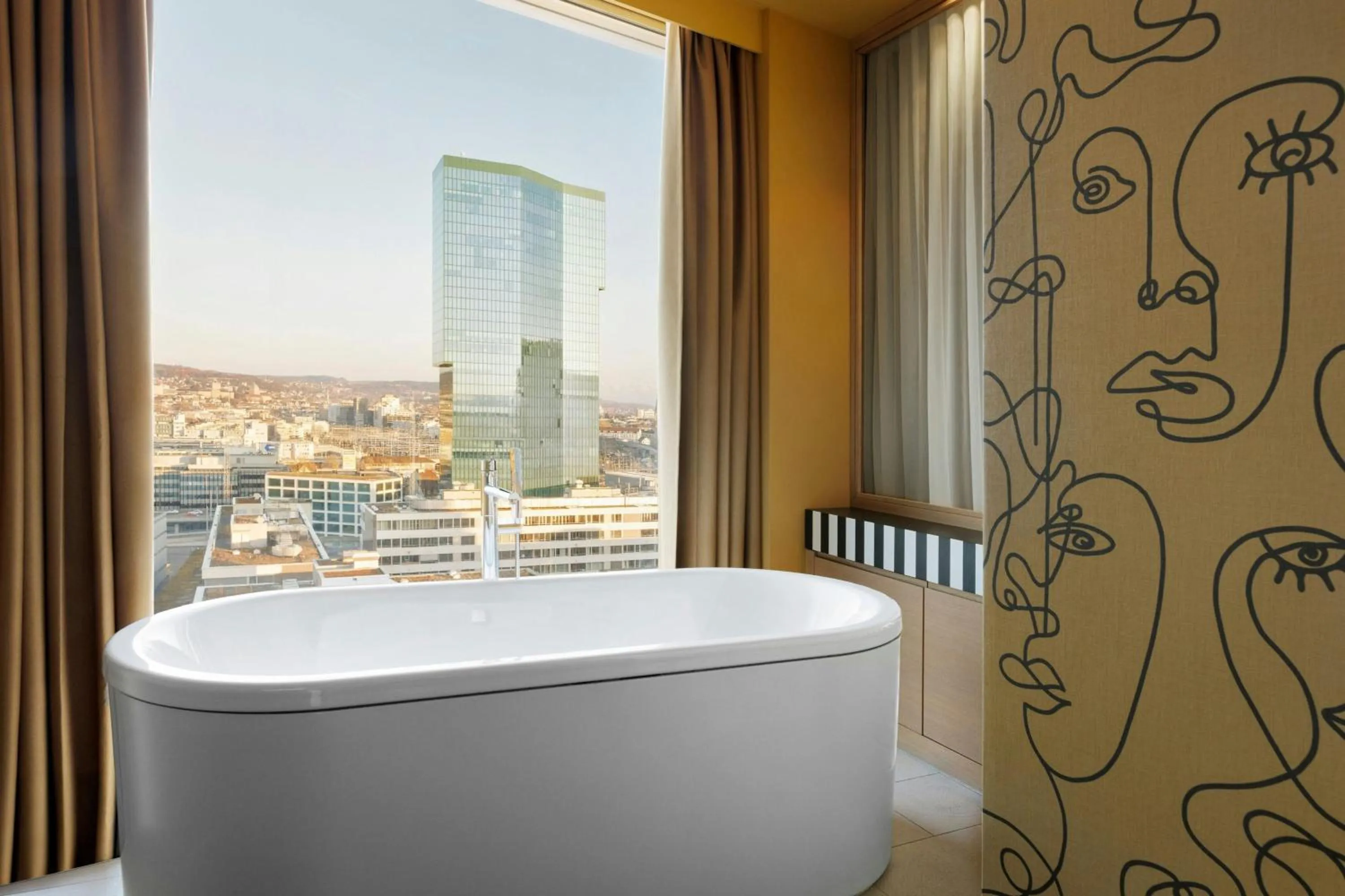 Bathroom in Renaissance Zurich Tower Hotel