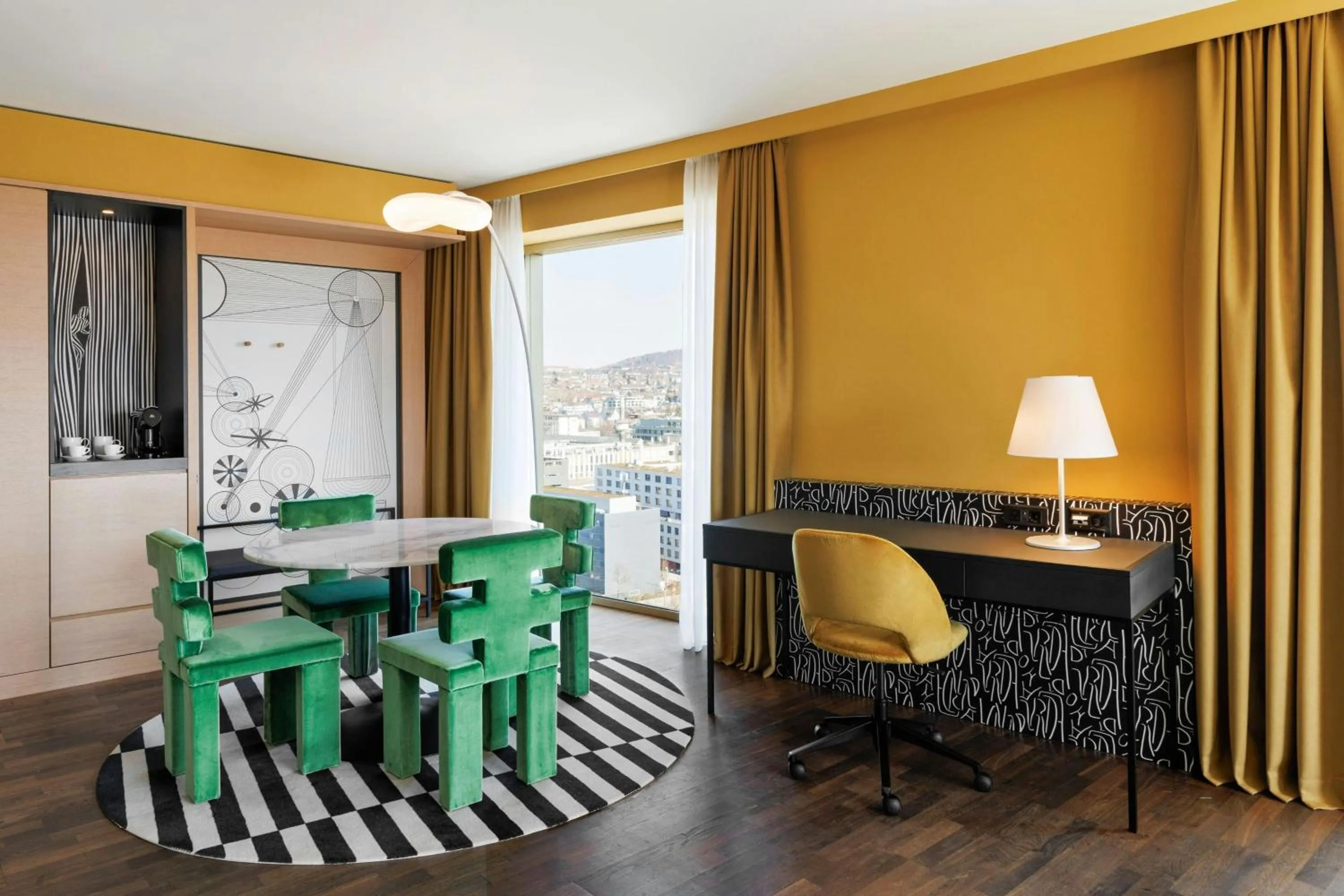 Photo of the whole room in Renaissance Zurich Tower Hotel