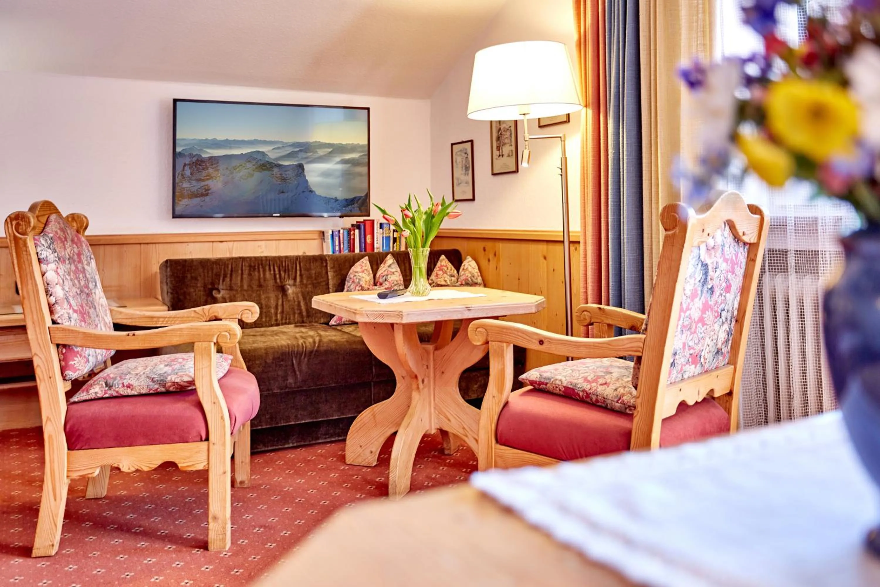 Seating area in Hotel Franziska