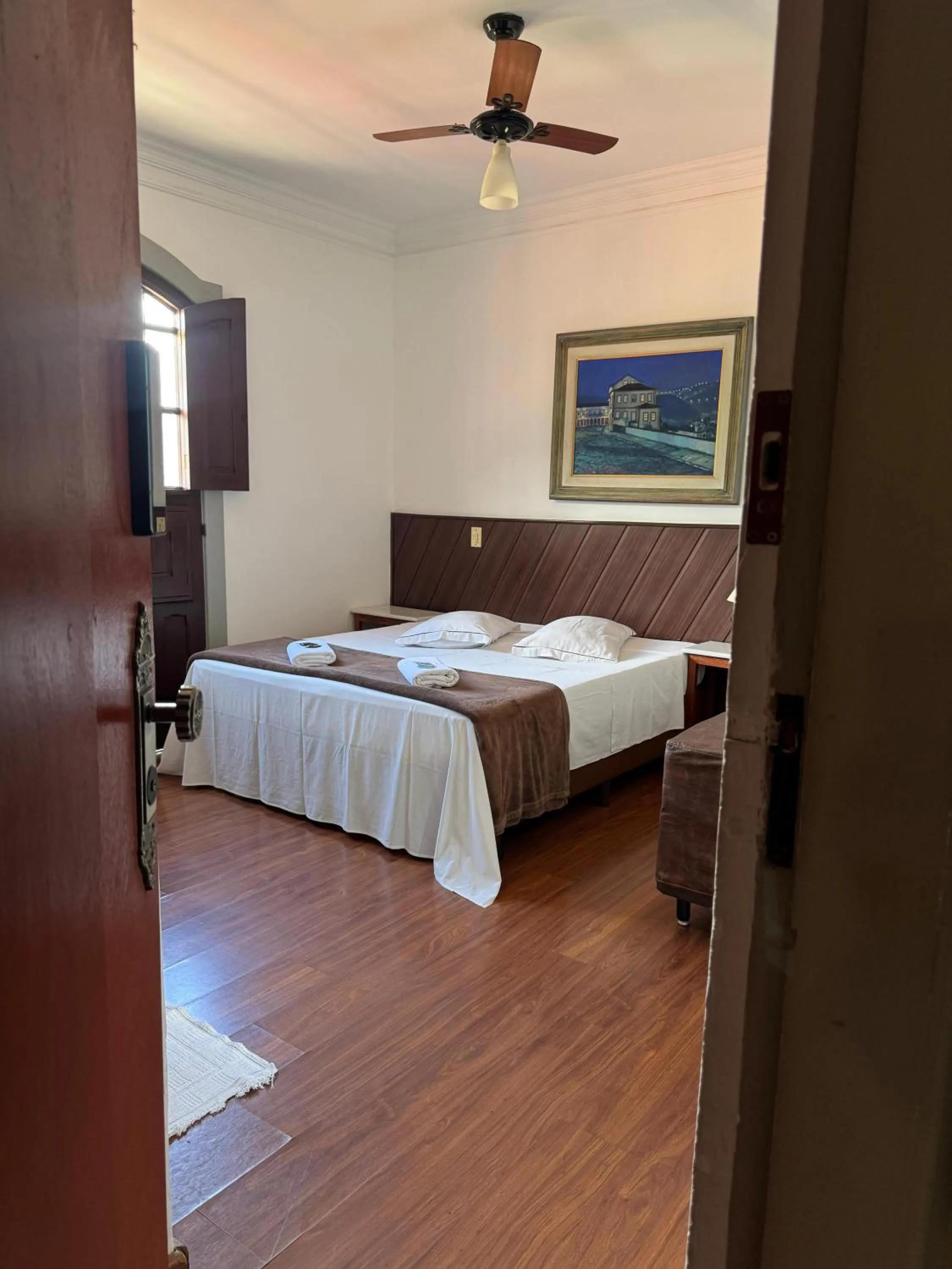 Bed in Pousada Casa dos Contos