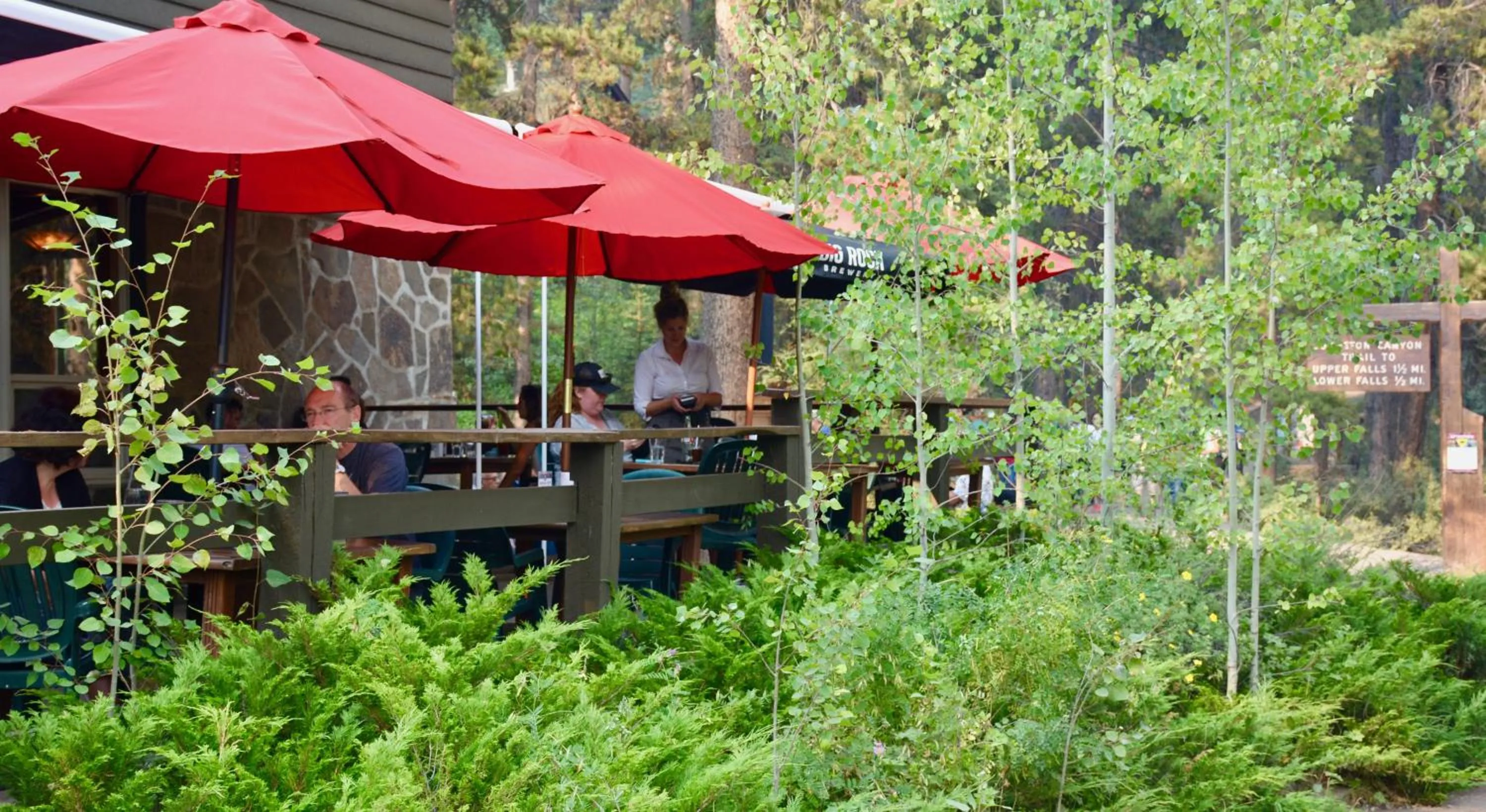 Patio in Johnston Canyon Lodge & Bungalows