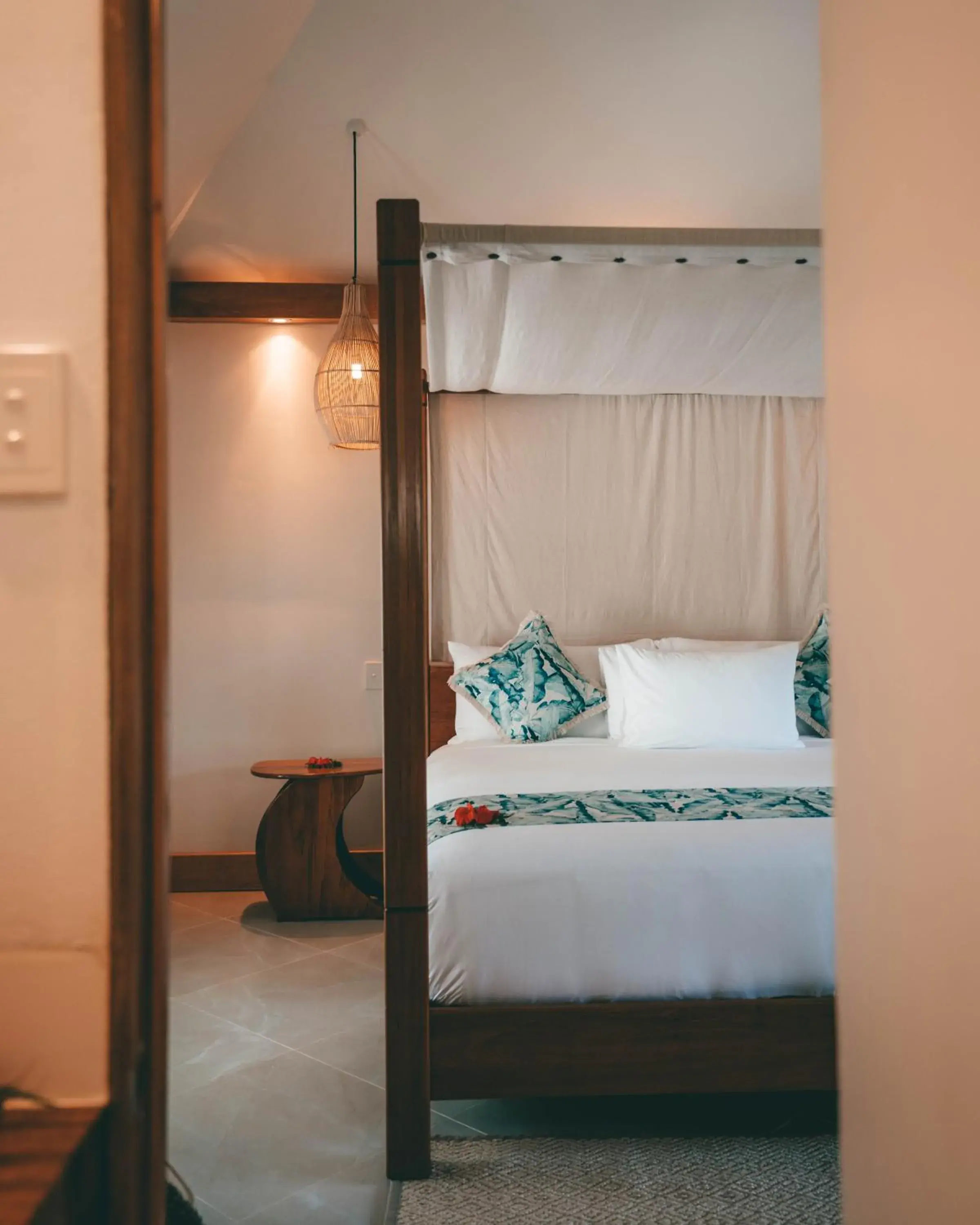 Bed in Koro Sun Resort & Rainforest Spa Bed in Koro Sun Resort & Rainforest Spa