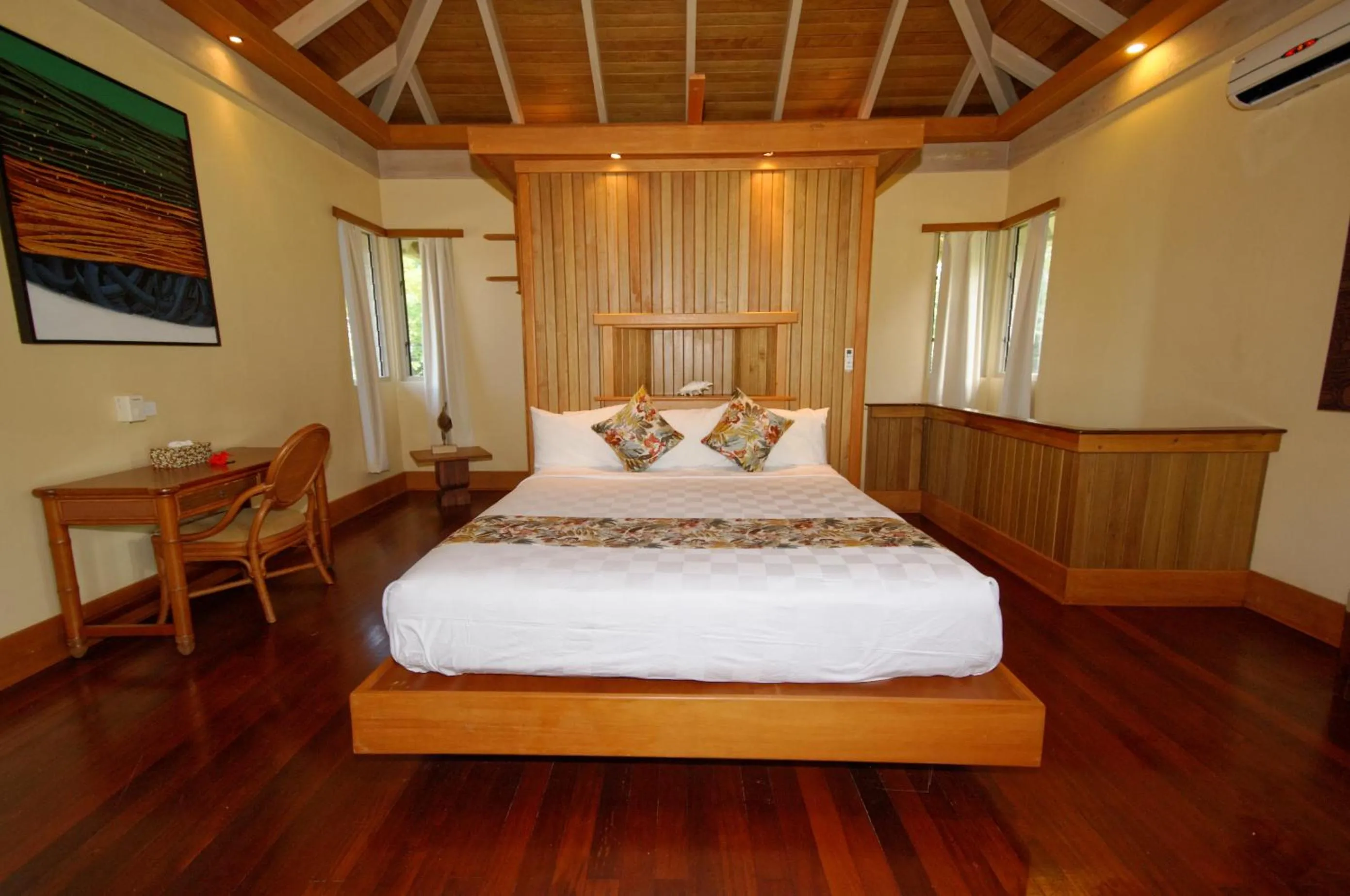 Bed in Koro Sun Resort & Rainforest Spa