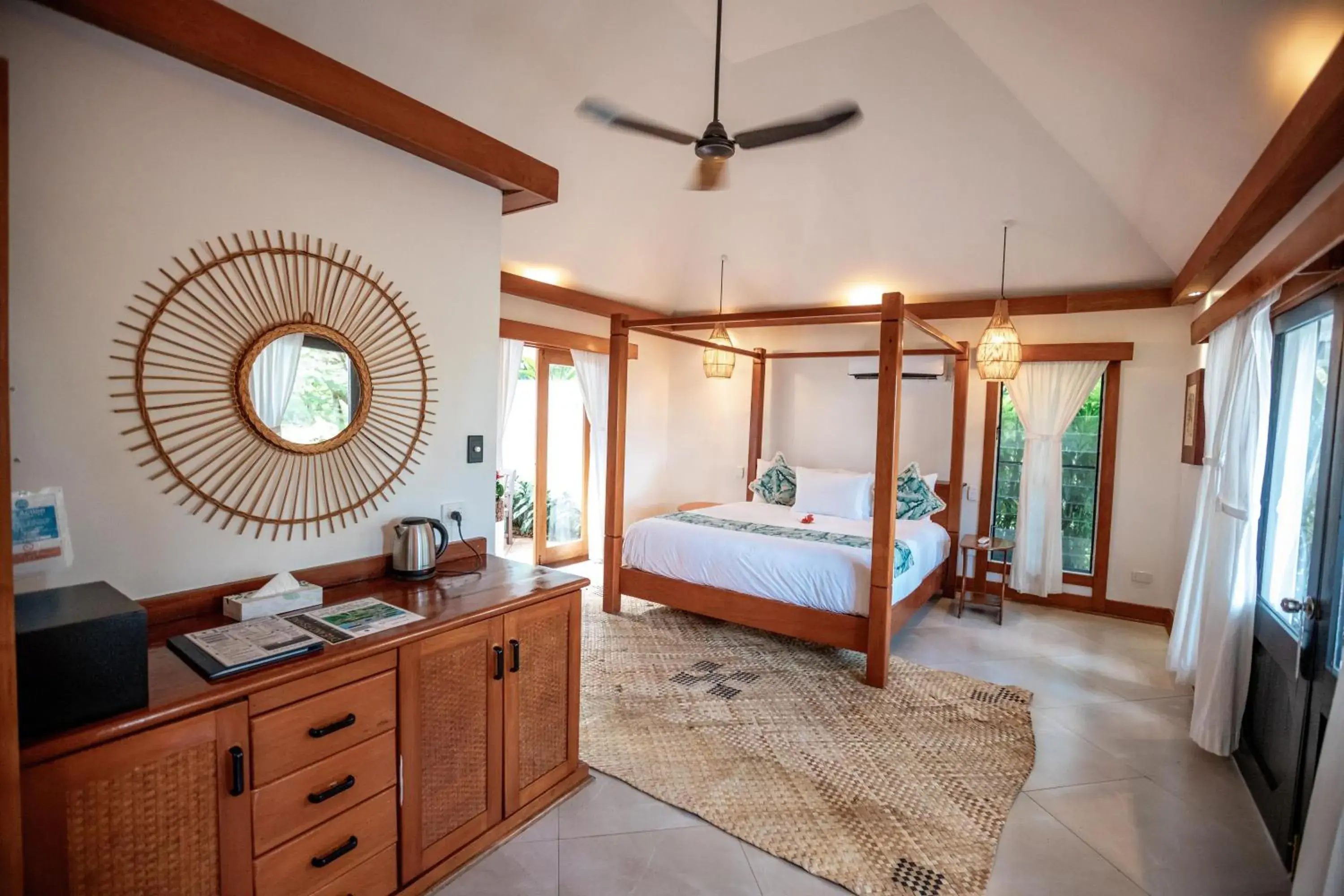 Bed in Koro Sun Resort & Rainforest Spa Bed in Koro Sun Resort & Rainforest Spa