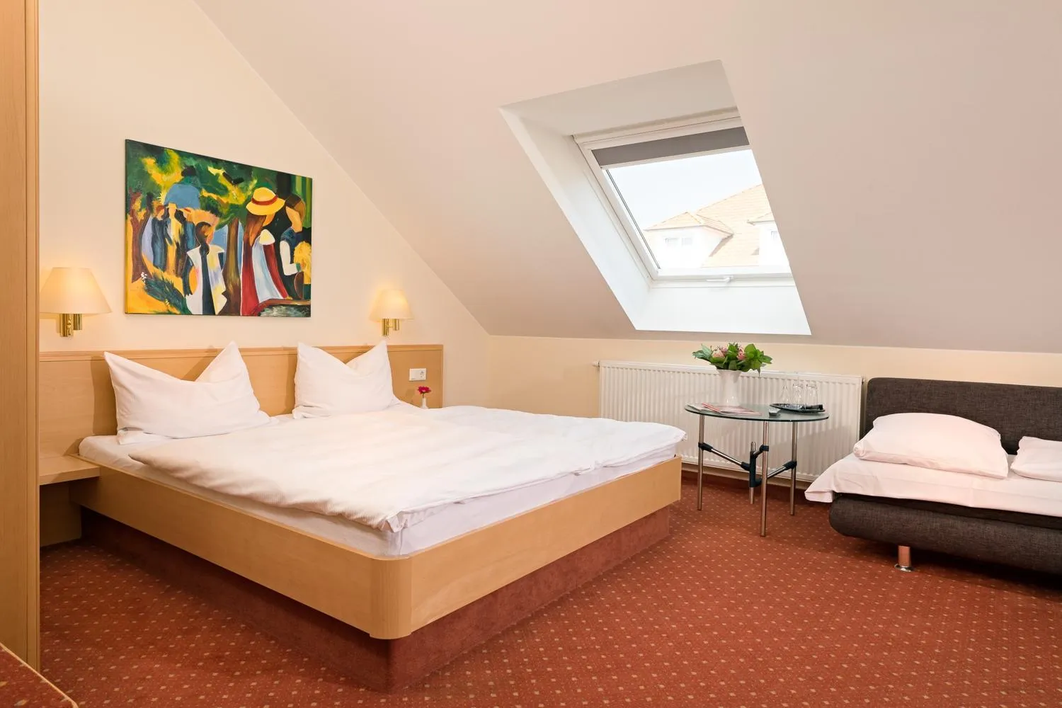 Bed in Hotel Heuboden