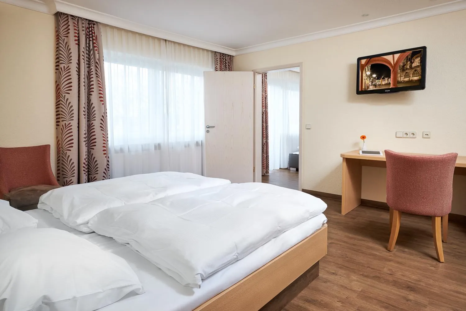 Bed in Hotel Heuboden