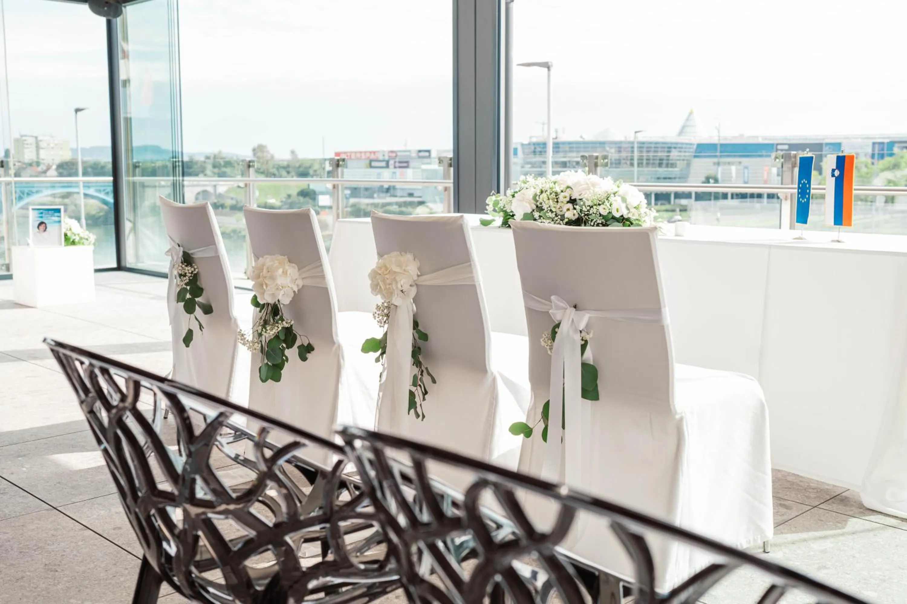 Patio in Hotel City Maribor