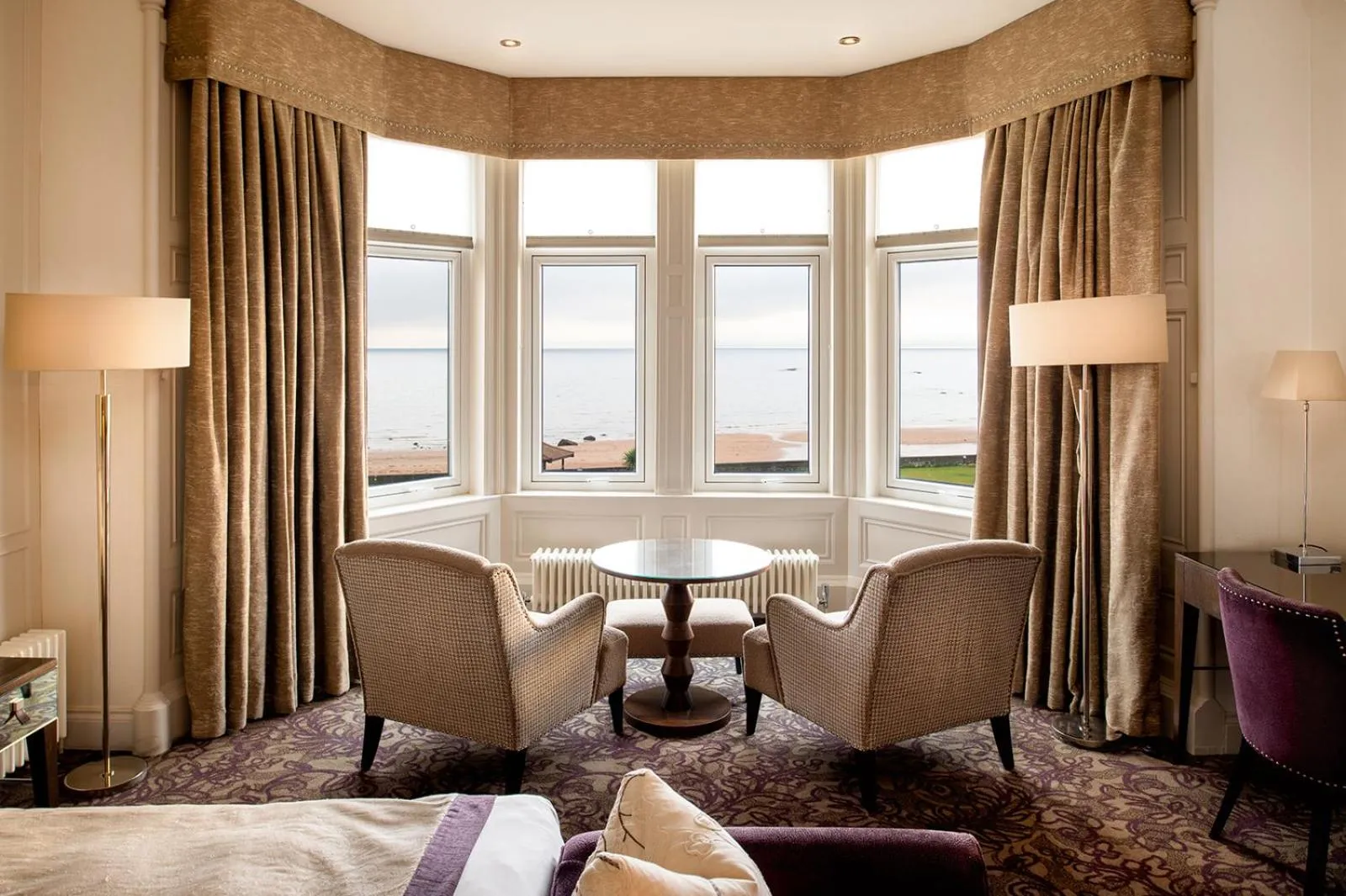 Seating area in Seamill Hydro Hotel